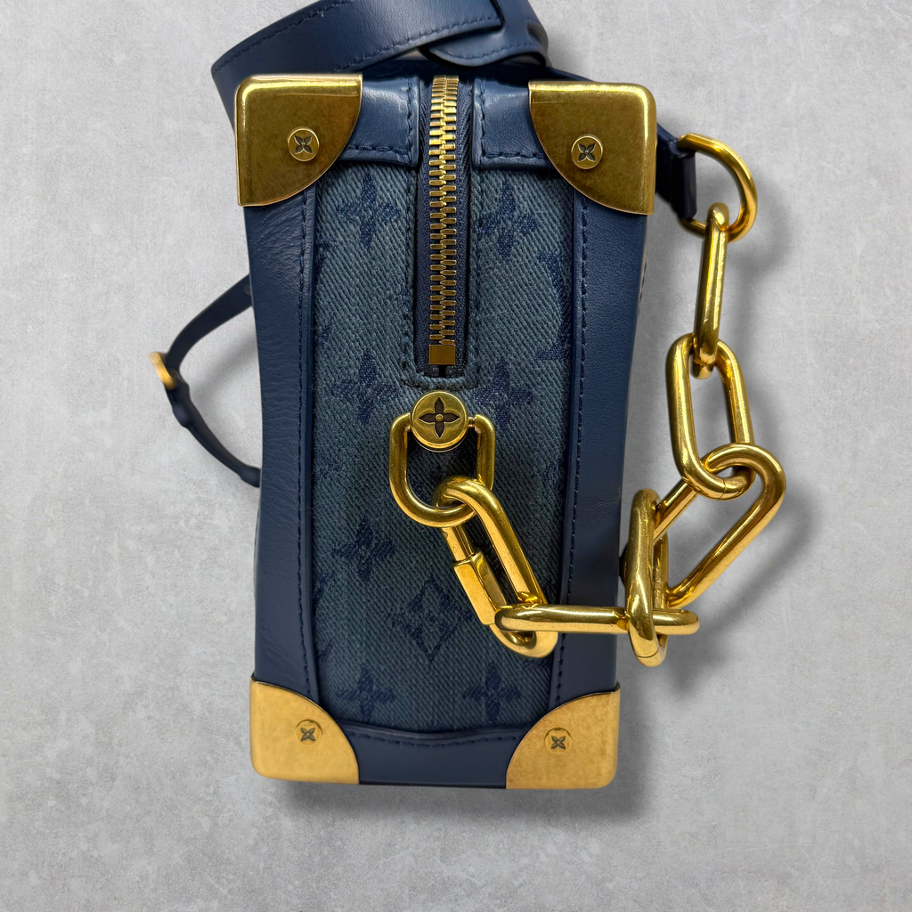 Louis Vuitton Soft Trunk Monogram Denim Blue