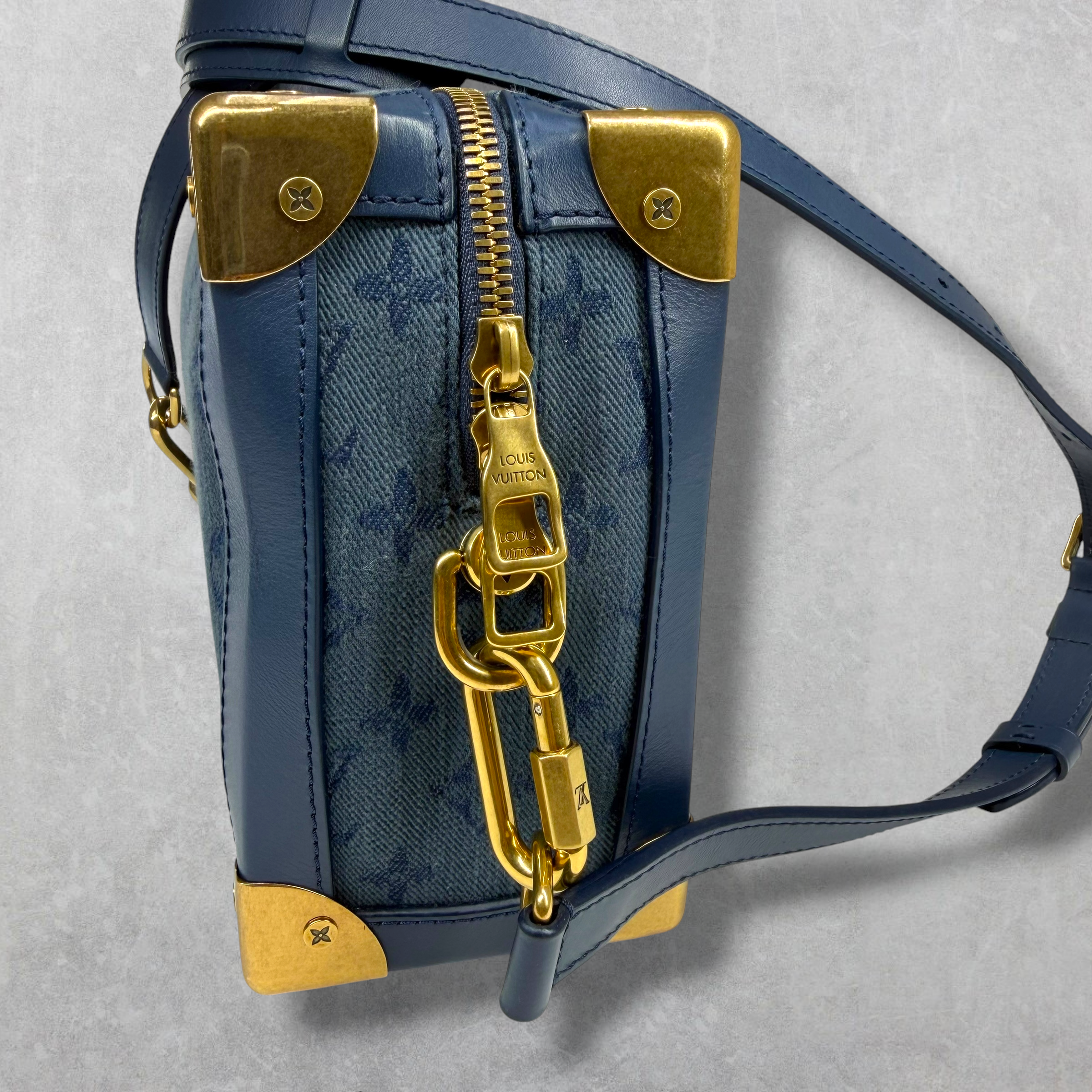Louis Vuitton Soft Trunk Monogram Denim Blue
