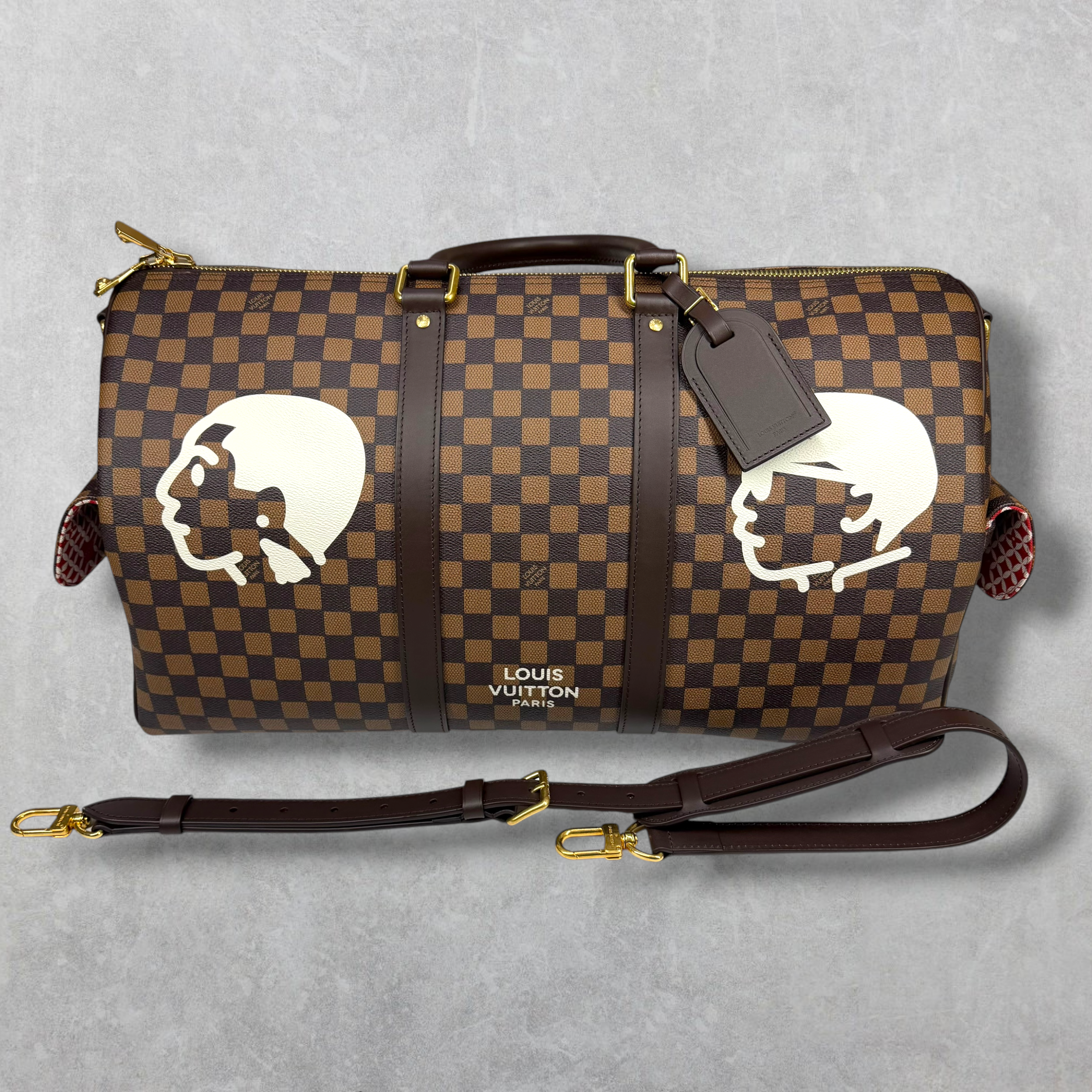 Louis Vuitton x Nigo Keepall Bandouliére 50 Damier Phriendship Canvas