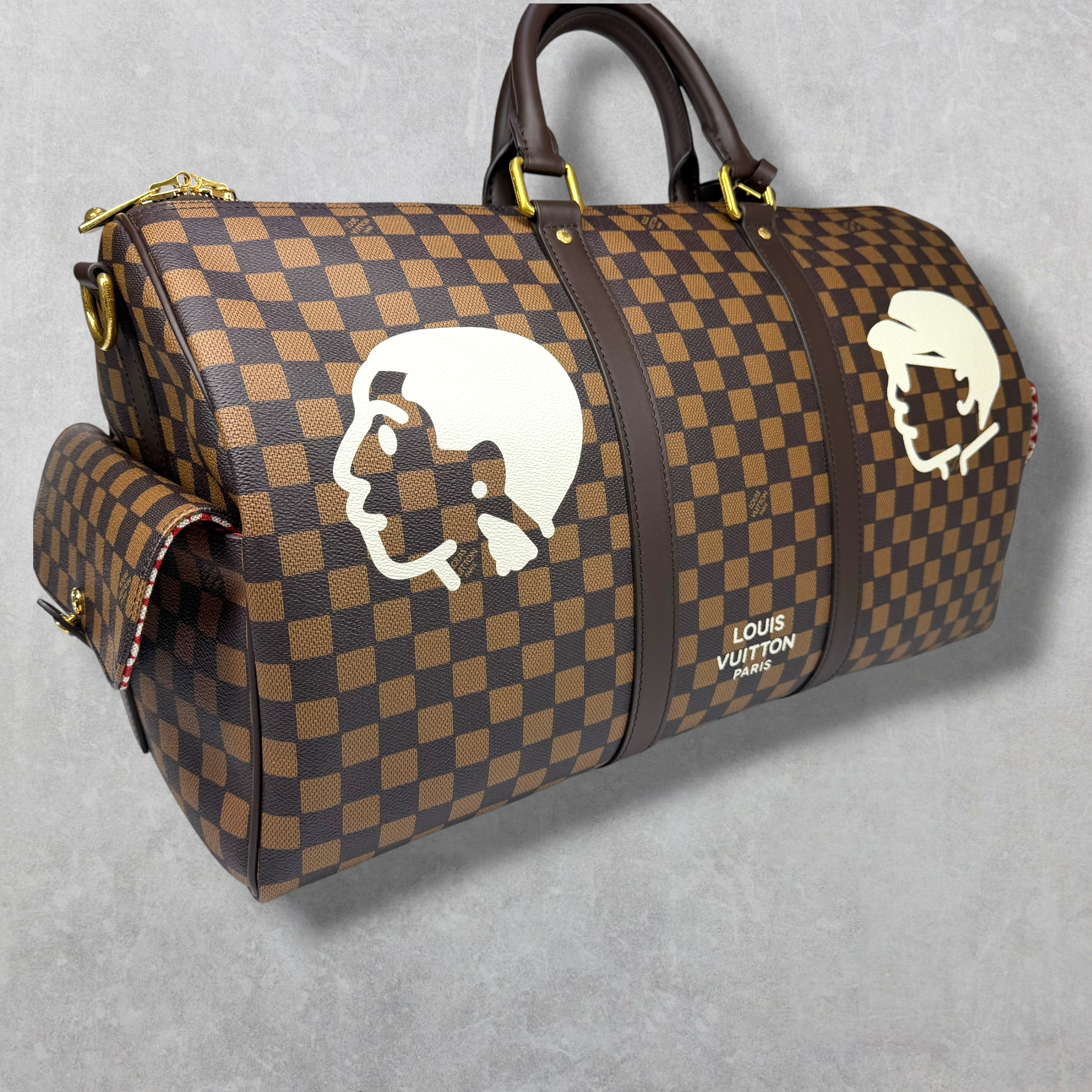 Louis Vuitton x Nigo Keepall Bandouliére 50 Damier Phriendship Canvas