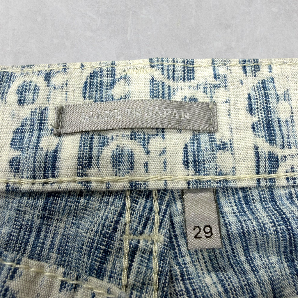 Dior Blue & White Oblique Slim-Fit Jeans 29