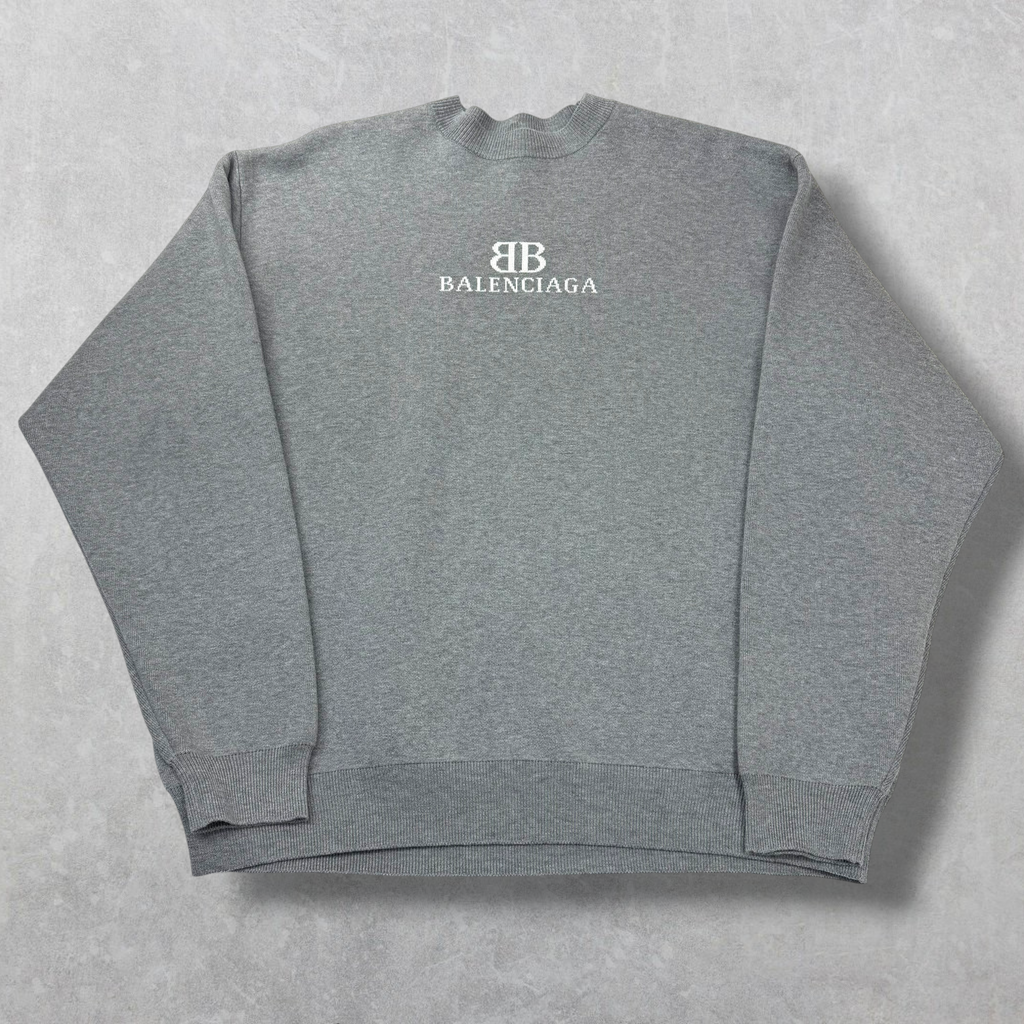 Balenciaga BB Logo Jacquard Crewneck Sweater S