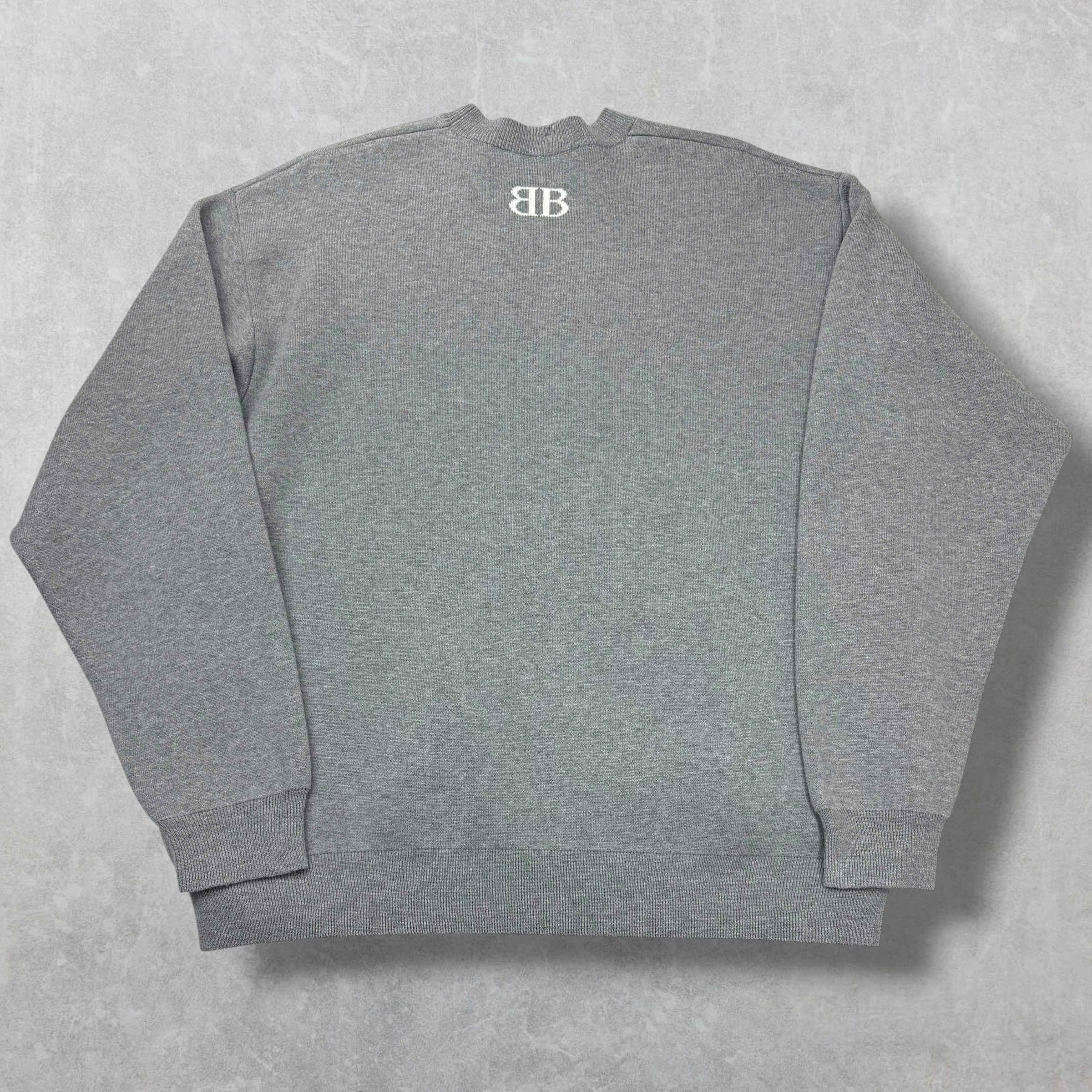 Balenciaga BB Logo Jacquard Crewneck Sweater S