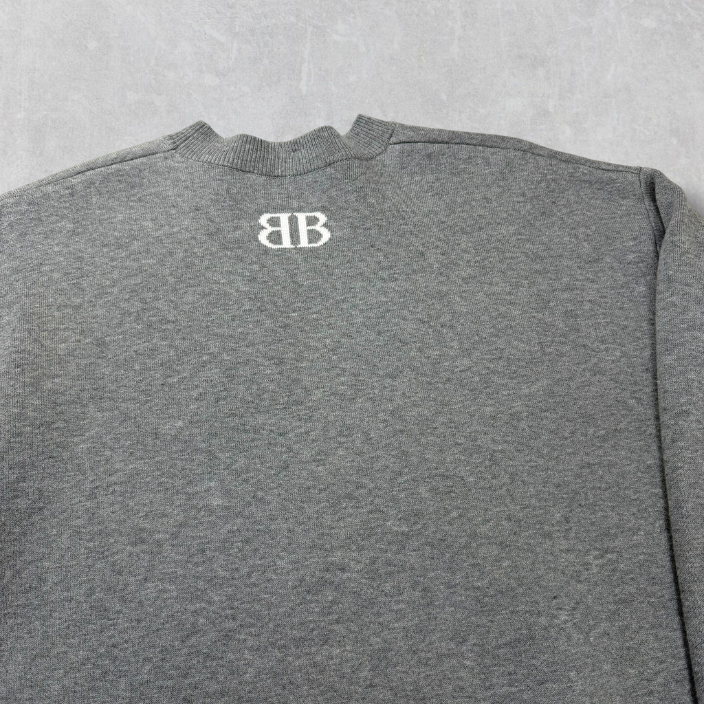 Balenciaga BB Logo Jacquard Crewneck Sweater S