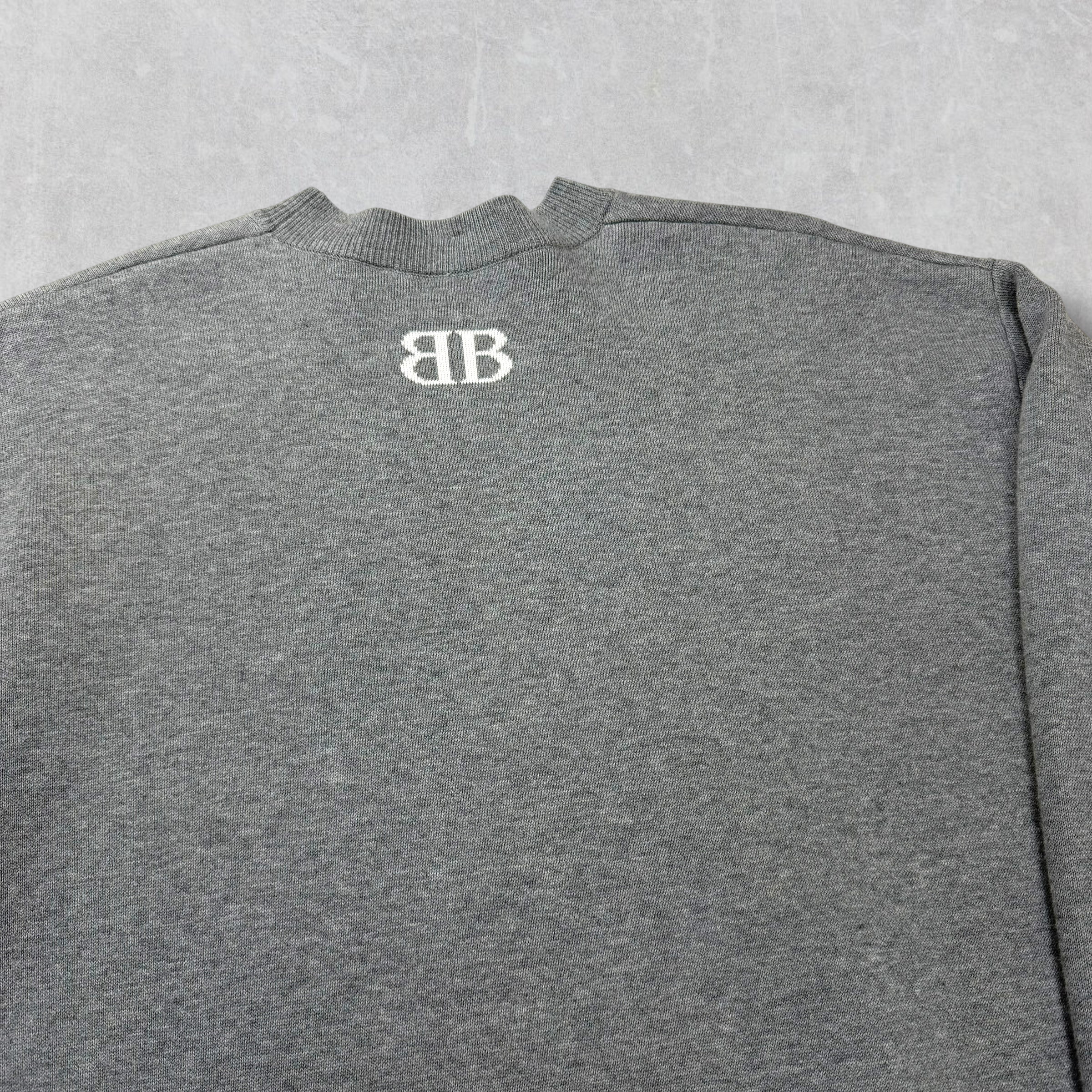Balenciaga BB Logo Jacquard Crewneck Sweater S