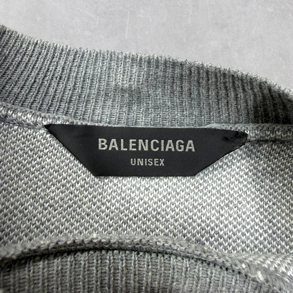 Balenciaga BB Logo Jacquard Crewneck Sweater S