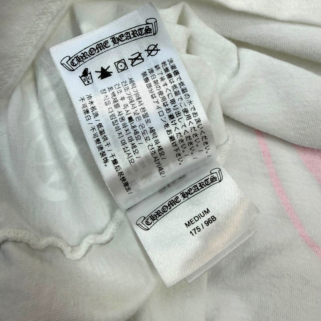 Chrome Hearts Pink Floral Long Sleeve White M