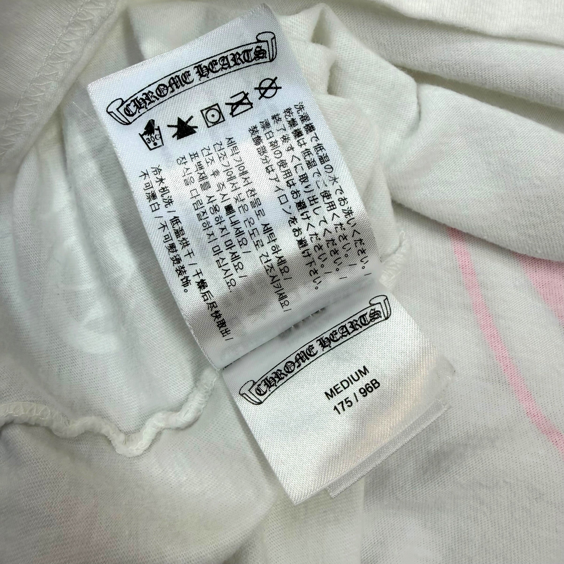Chrome Hearts Pink Floral Long Sleeve White M