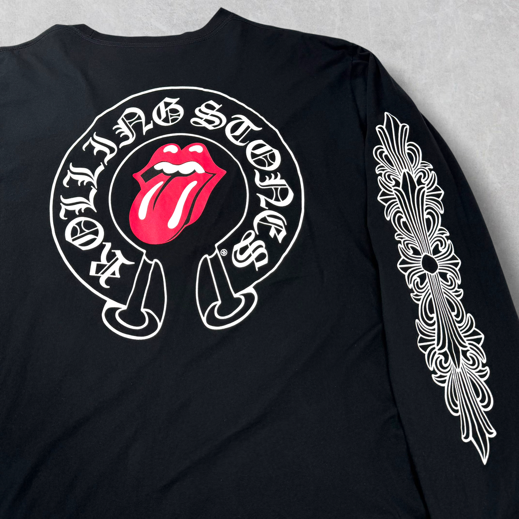 Chrome Hearts Rolling Stones Horseshoe Logo Floral L/S XXL