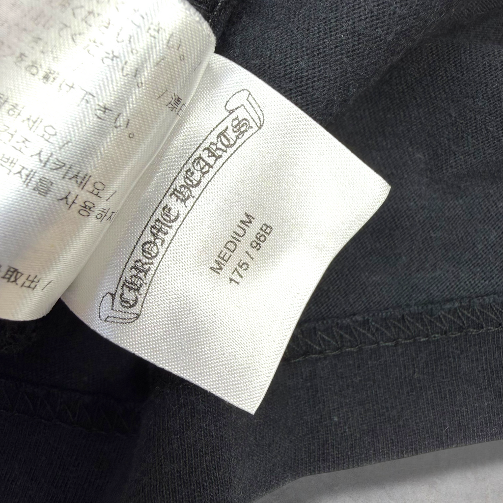 Chrome Hearts White Neck Logo L/S Tee Black M