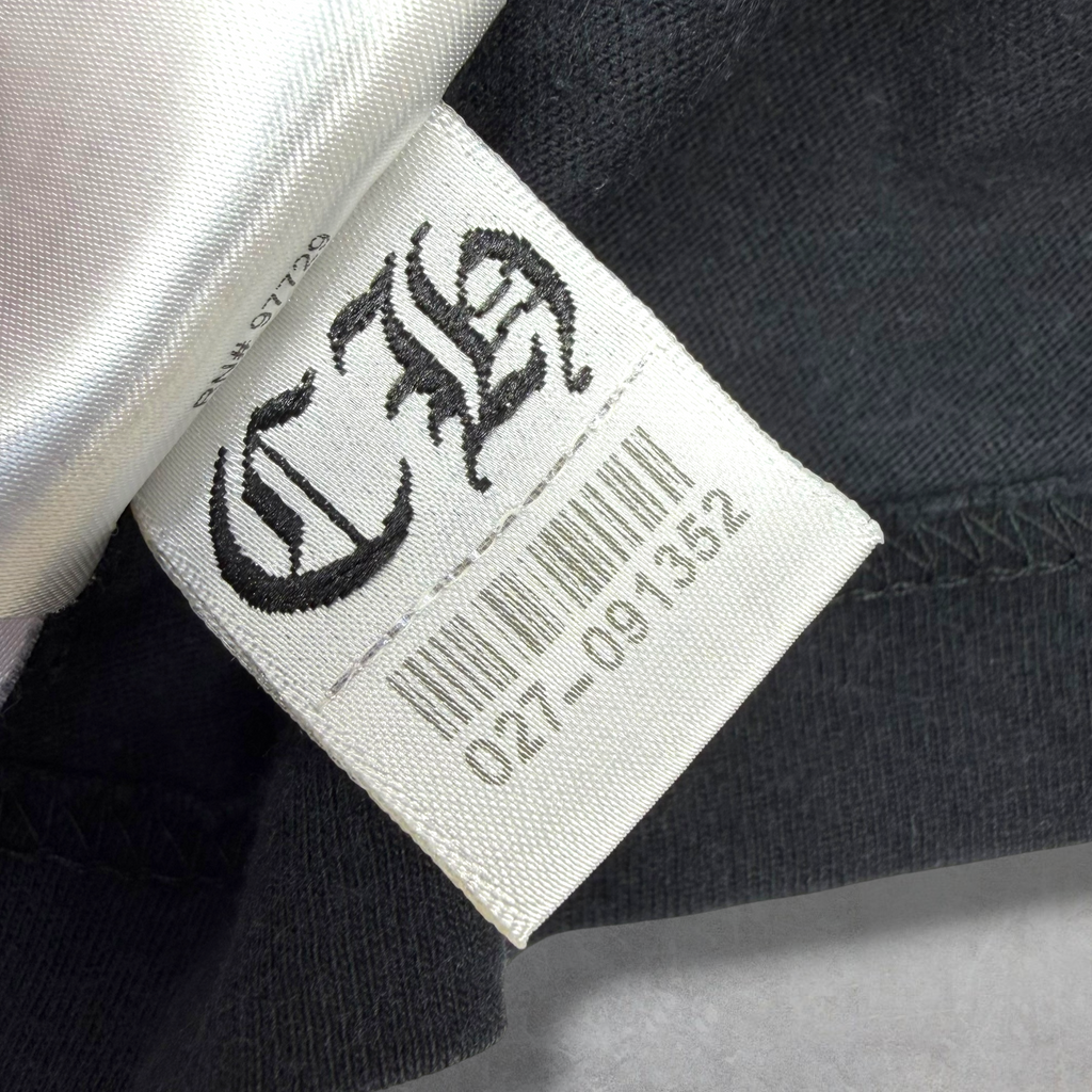 Chrome Hearts White Neck Logo L/S Tee Black M