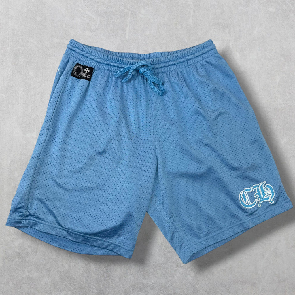 Chrome Hearts Blue Mesh Warm Up Shorts XXL