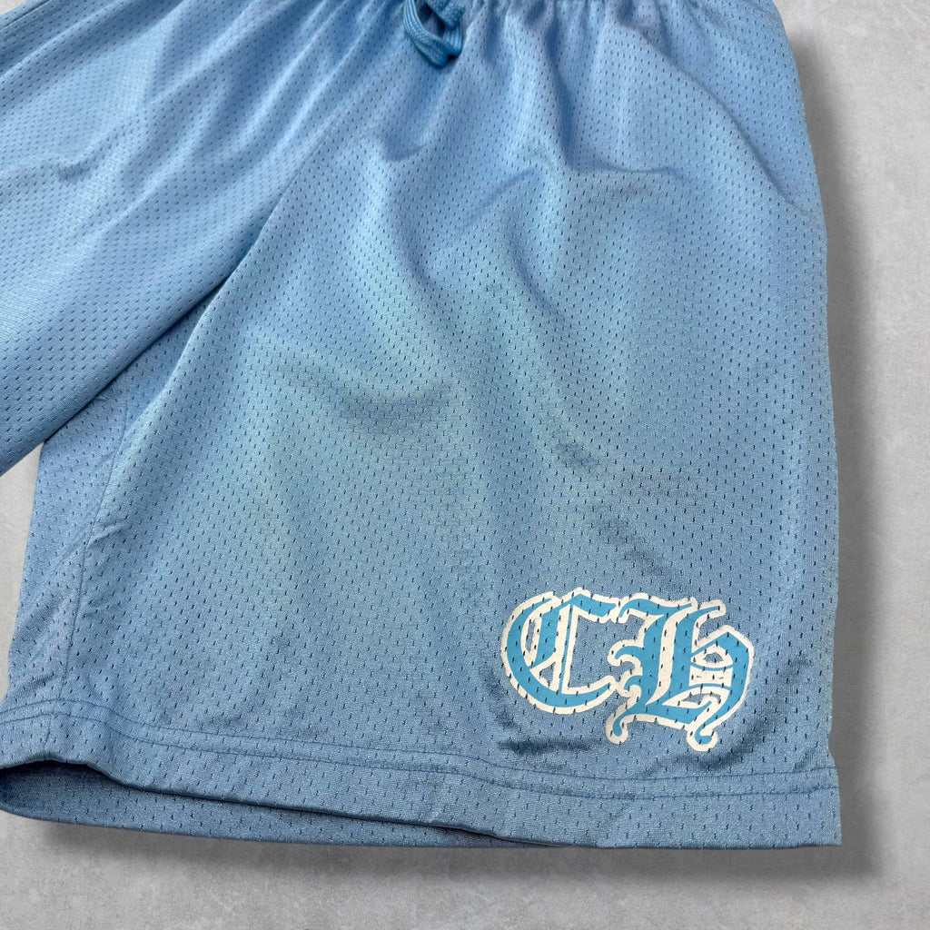 Chrome Hearts Blue Mesh Warm Up Shorts XXL