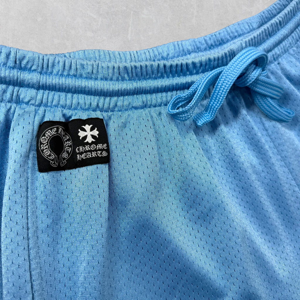Chrome Hearts Blue Mesh Warm Up Shorts XXL