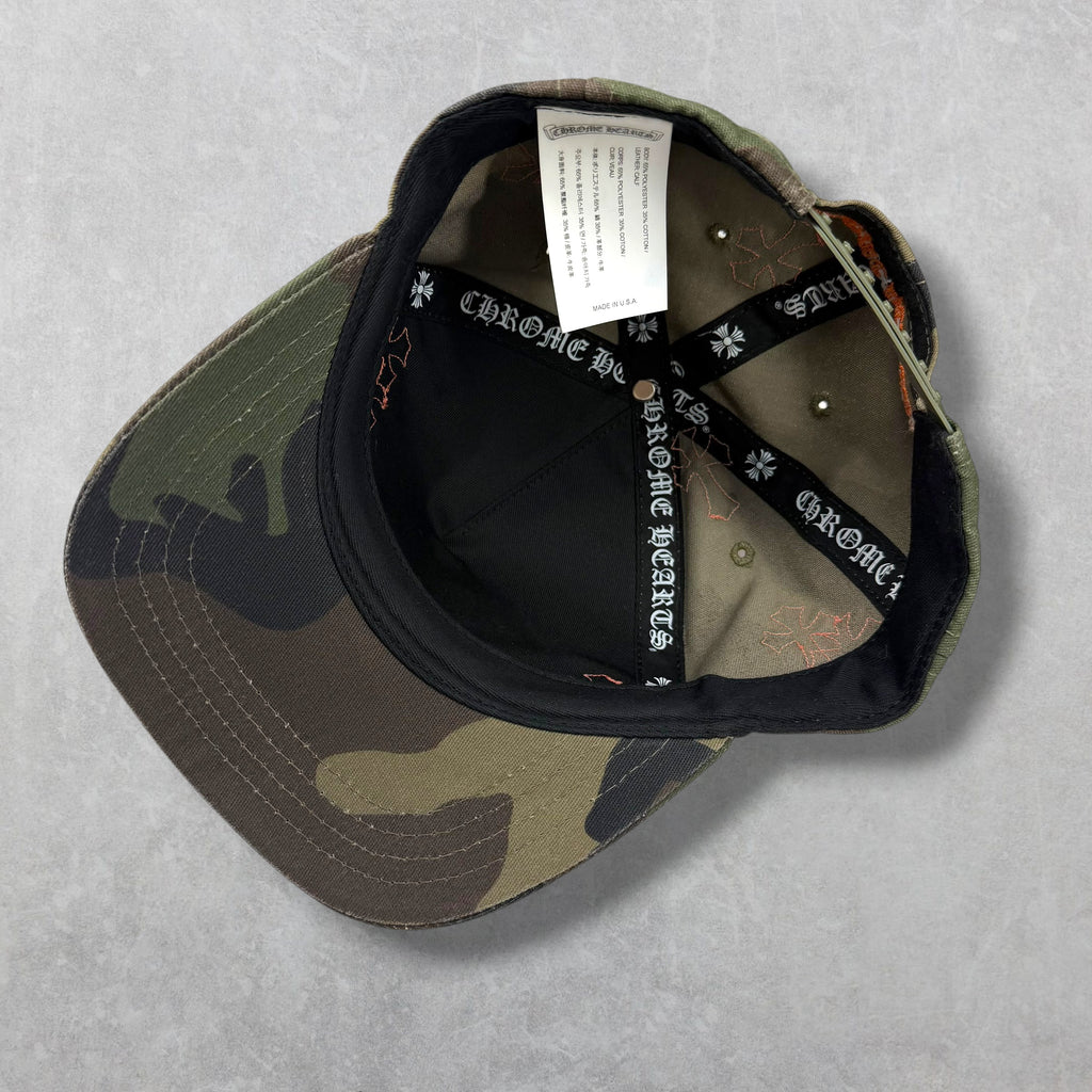 Chrome Hearts Cross Patch Camo/Orange Hat