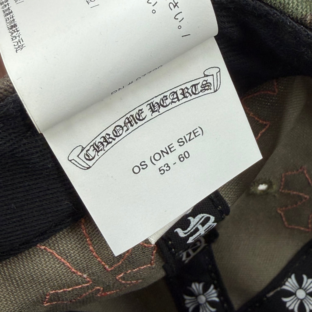 Chrome Hearts Cross Patch Camo/Orange Hat