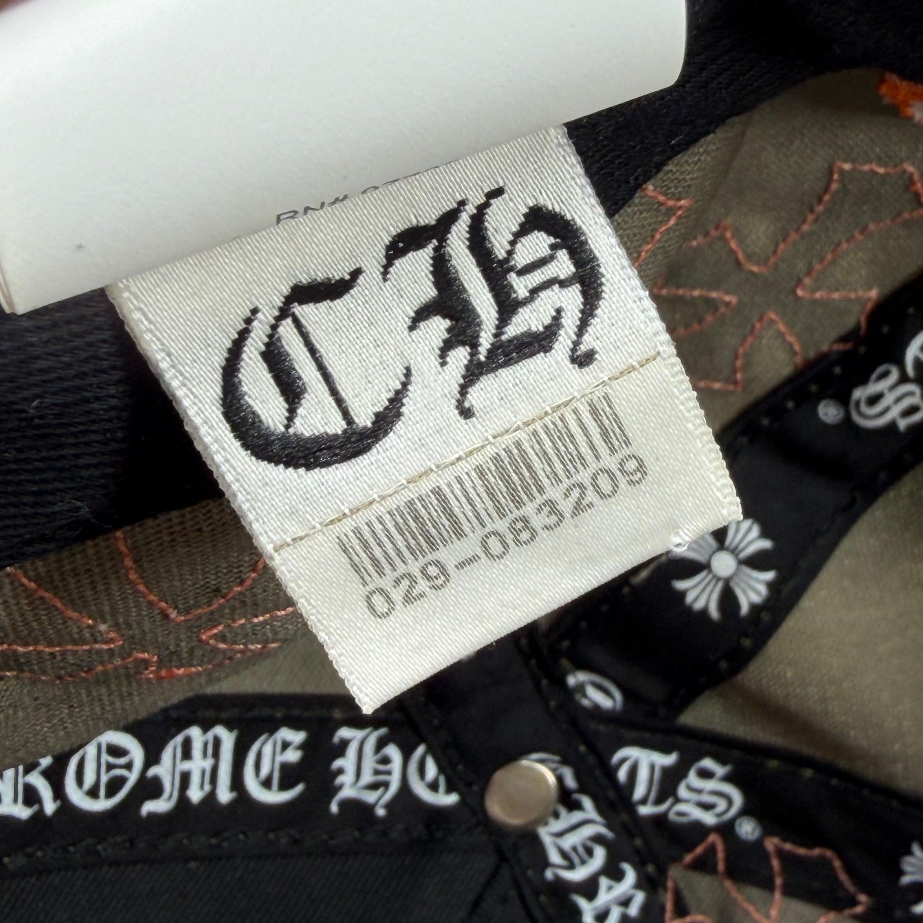 Chrome Hearts Cross Patch Camo/Orange Hat