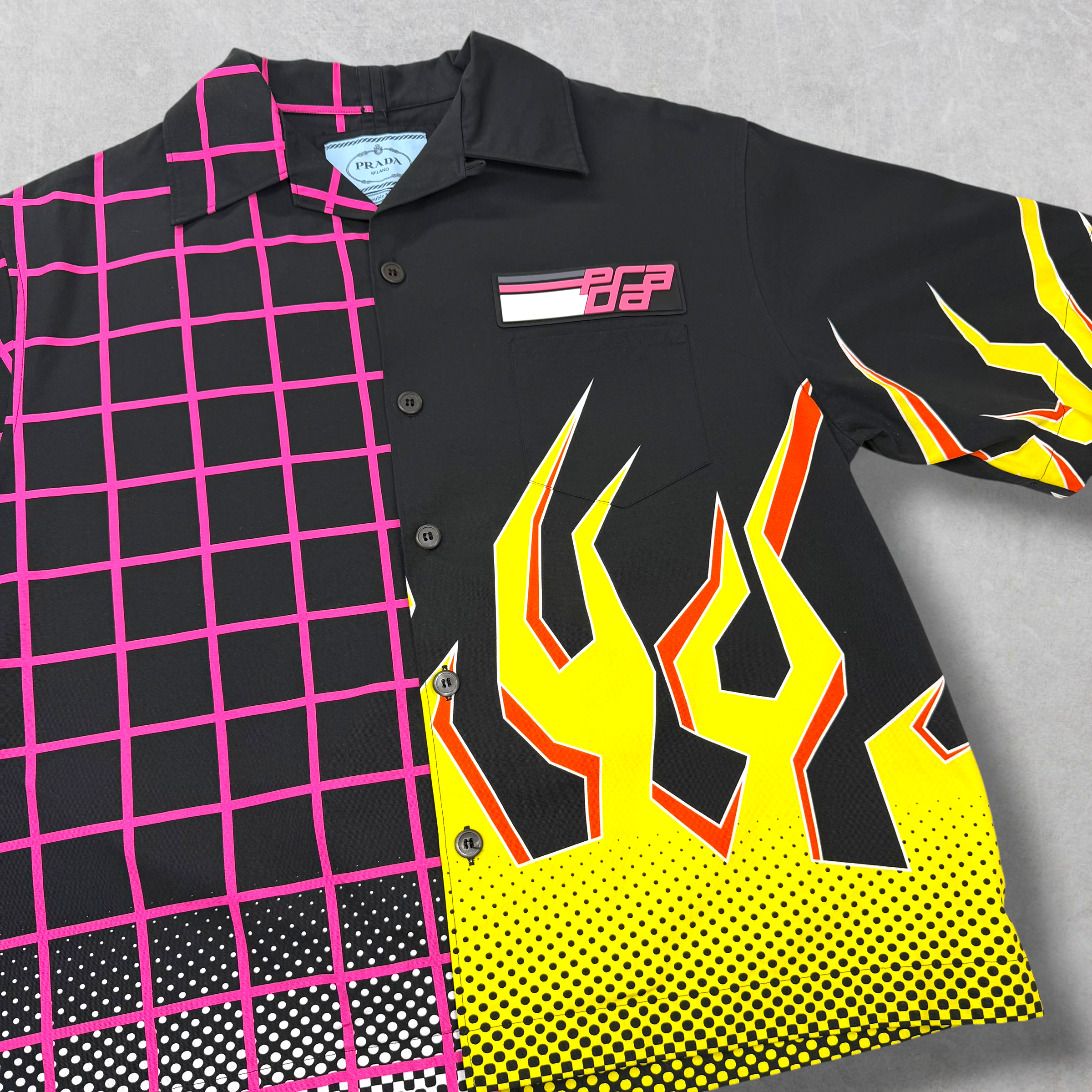 Prada Double Match Flame Shirt M