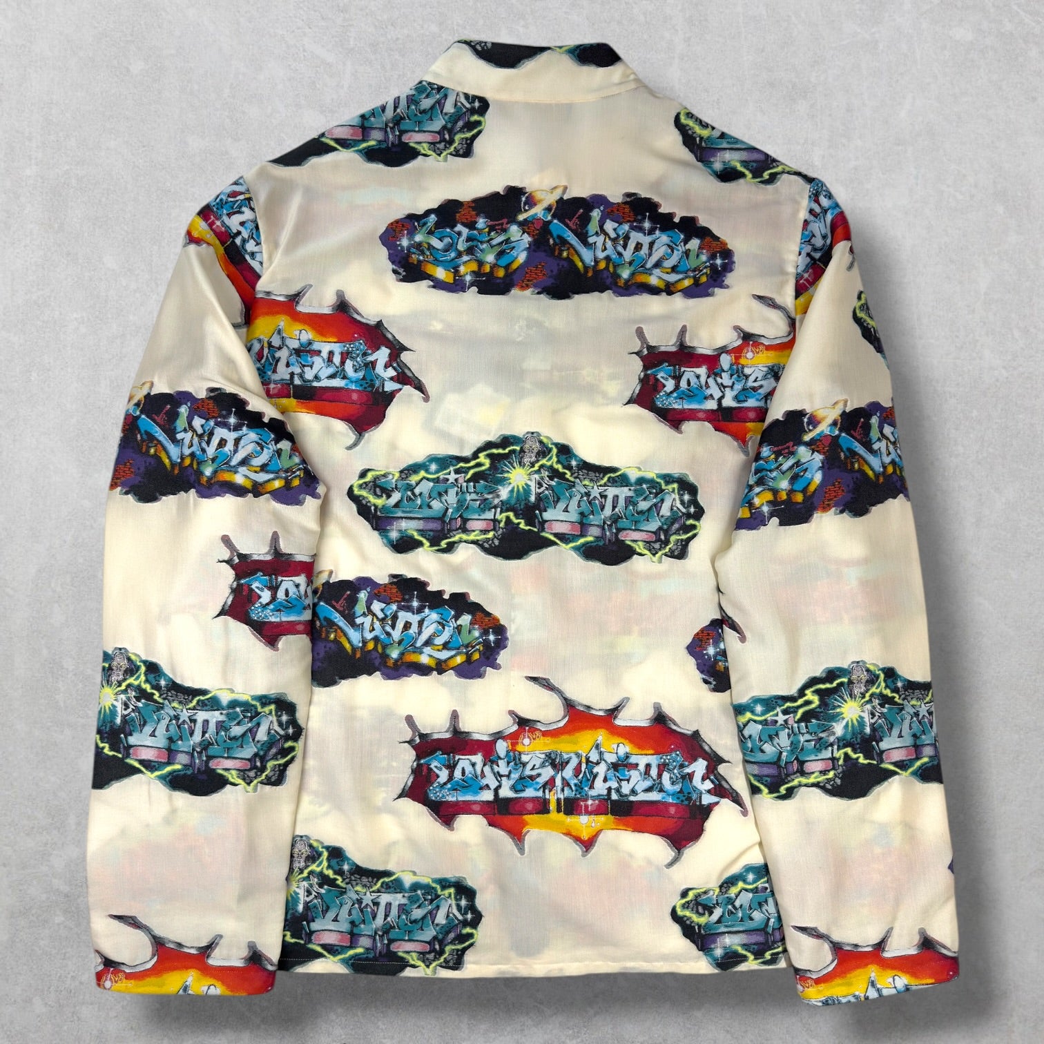Louis Vuitton Graffiti Stand Collar Shirt XL