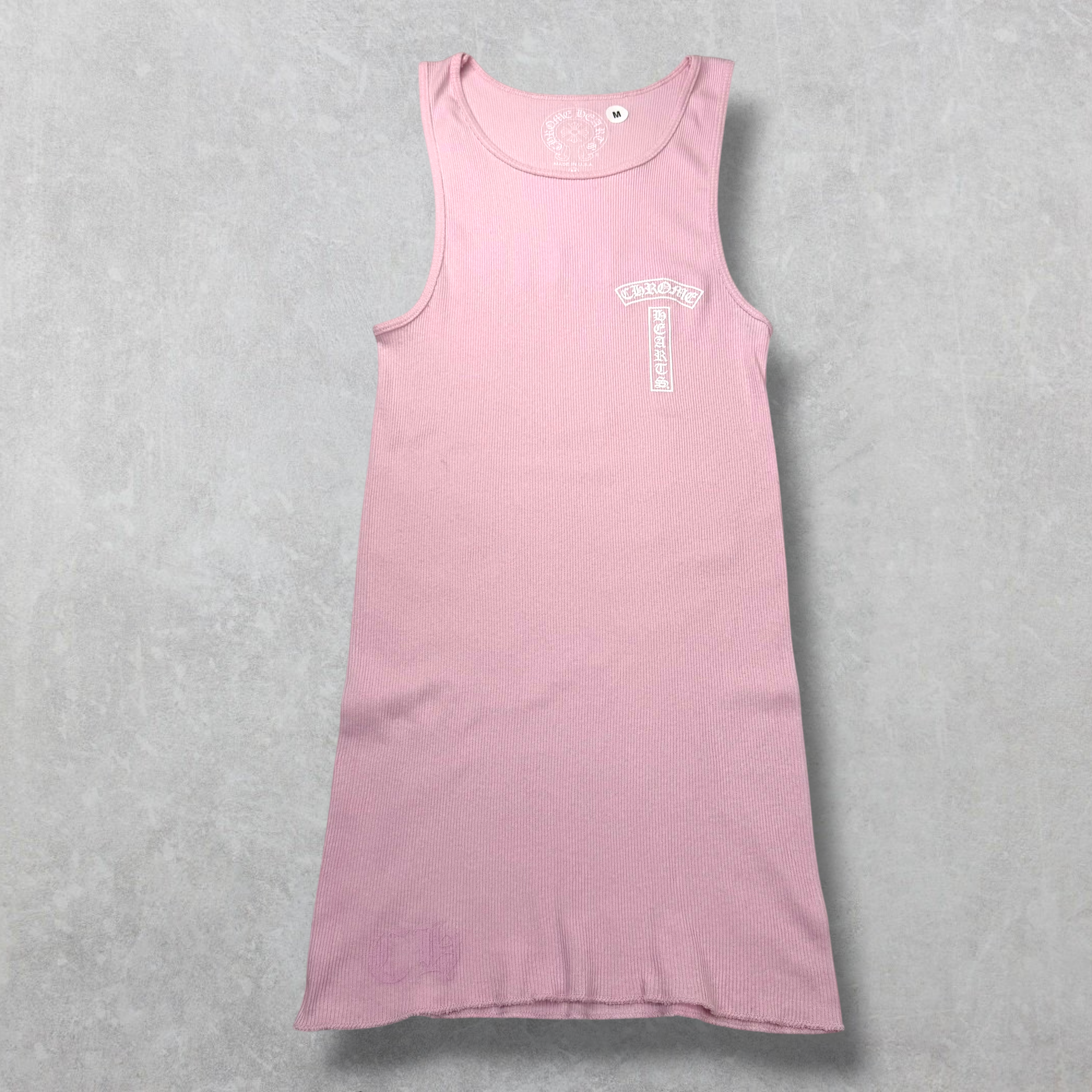 Chrome Hearts White Cross T Bar Tank Pink M