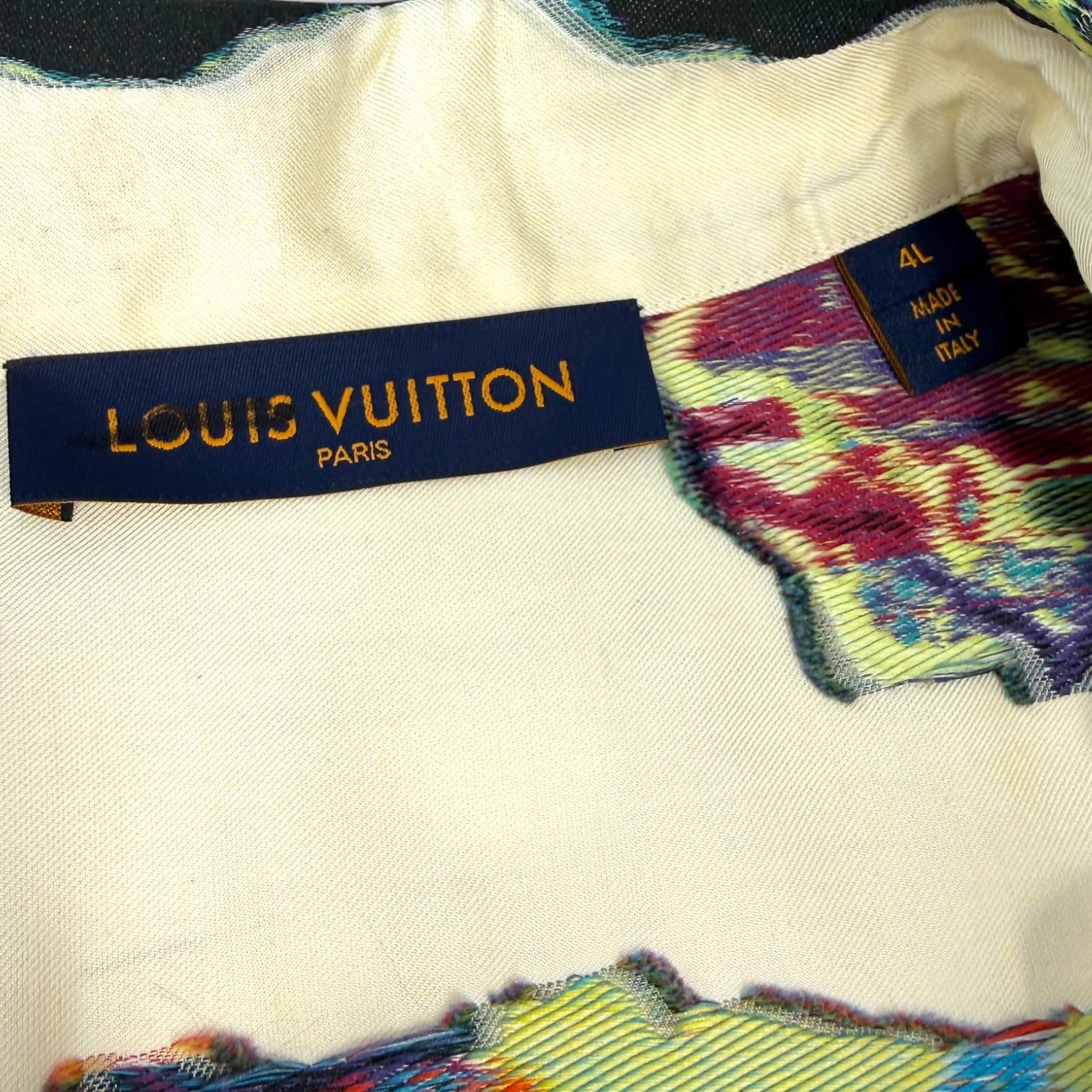 Louis Vuitton Graffiti Stand Collar Shirt XL