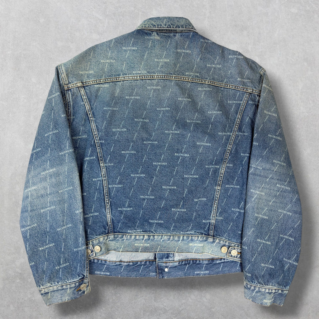 Balenciaga Monogram Denim Jacket Size 54 (XL)