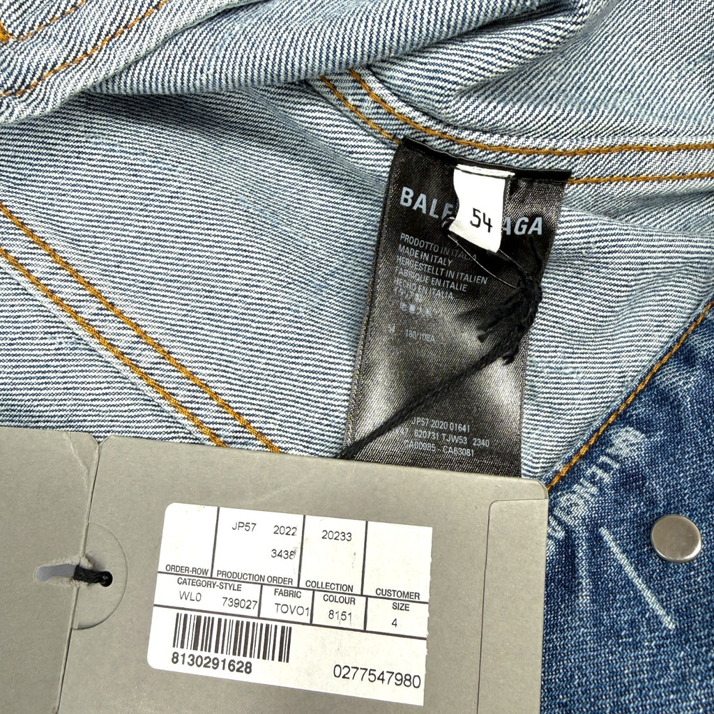Balenciaga Monogram Denim Jacket Size 54 (XL)