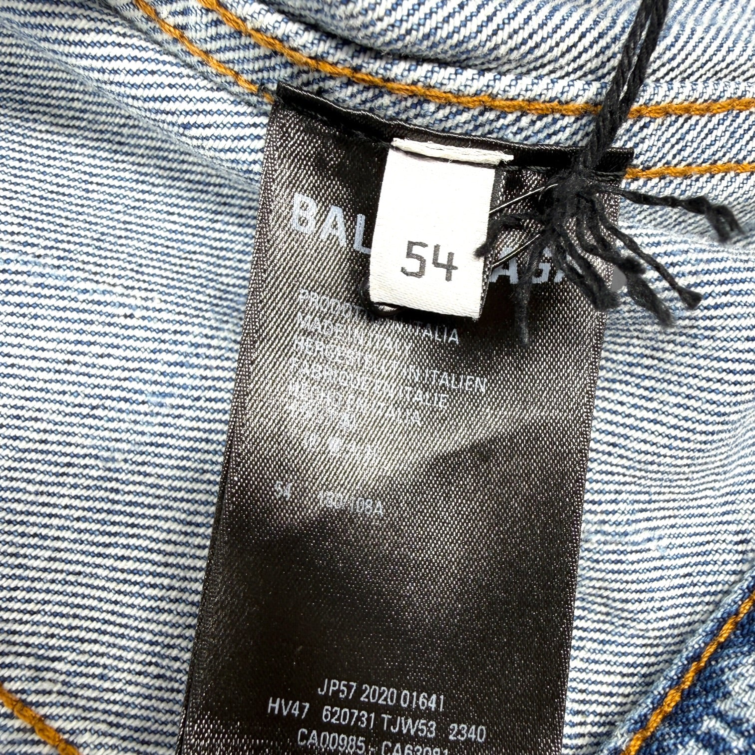 Balenciaga Monogram Denim Jacket Size 54 (XL)