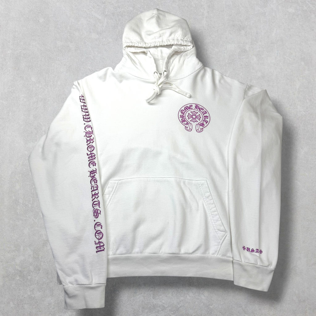 Chrome Hearts Purple Glitter Horseshoe Hoodie M