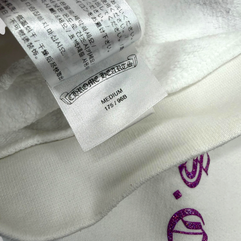 Chrome Hearts Purple Glitter Horseshoe Hoodie M