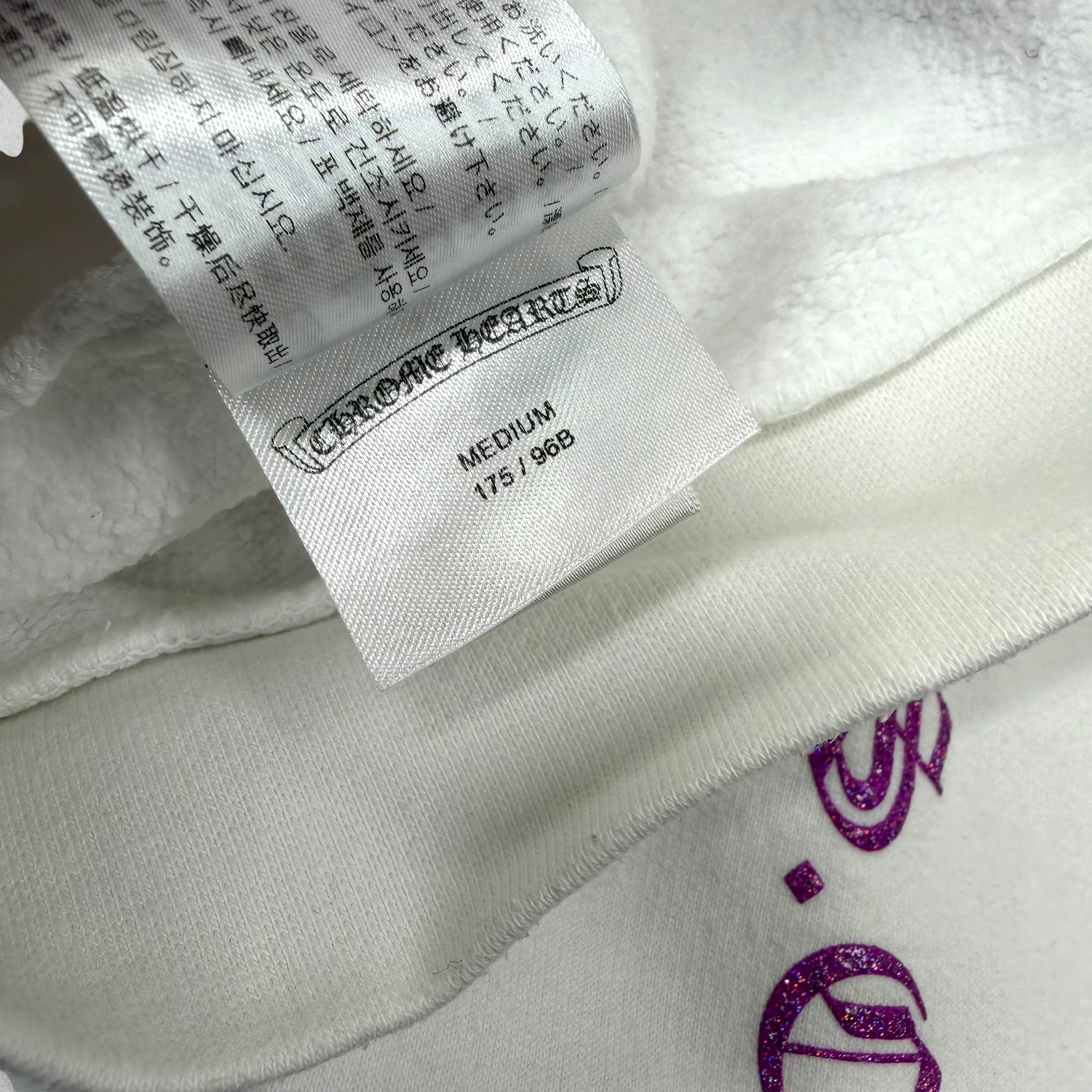 Chrome Hearts Purple Glitter Horseshoe Hoodie M