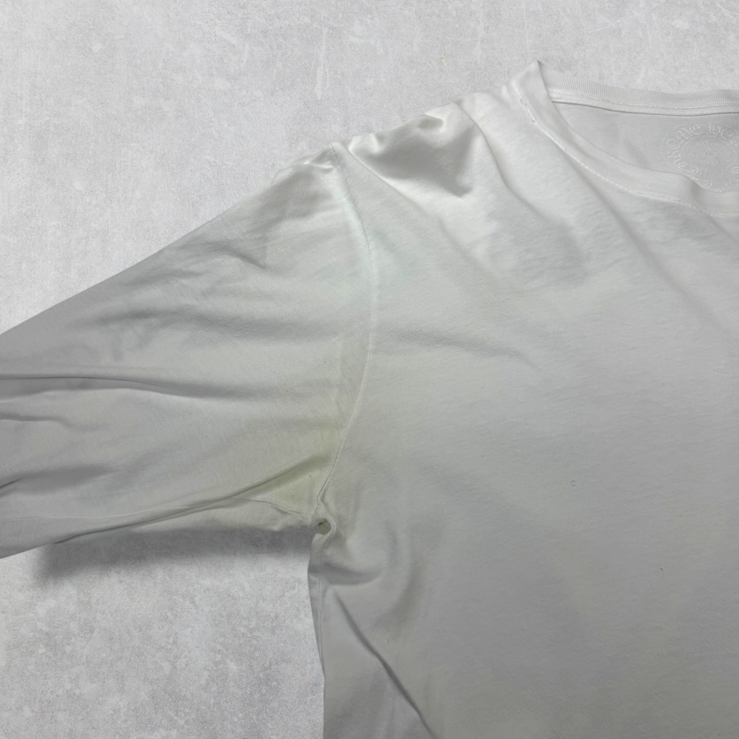 Chrome Hearts Scroll logo L/S Tee White L