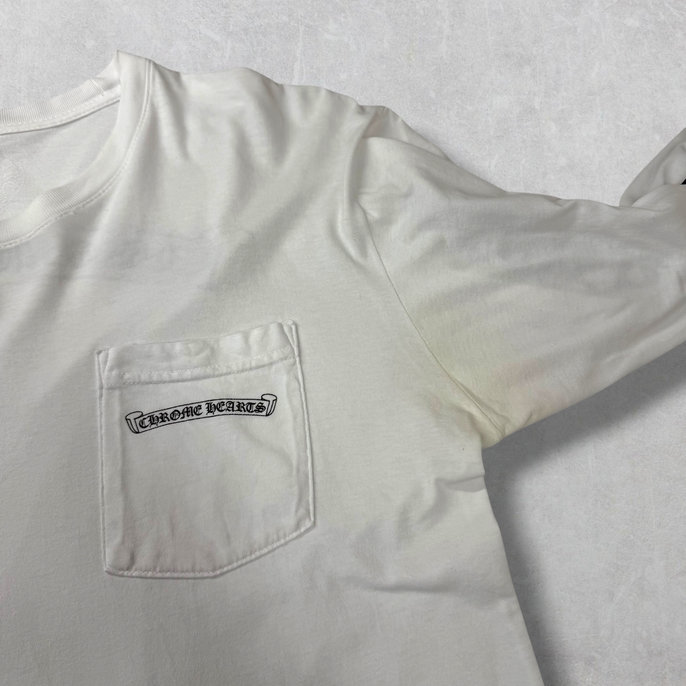 Chrome Hearts Scroll logo L/S Tee White L