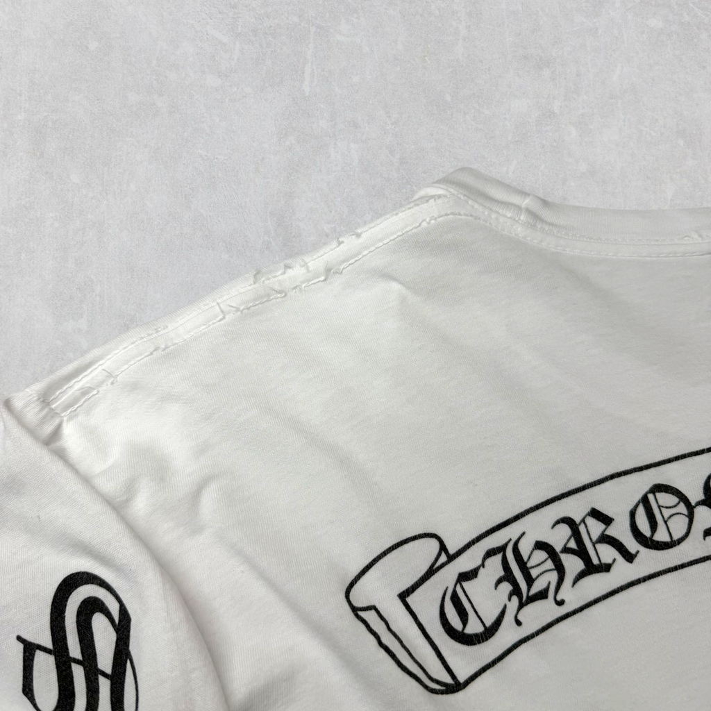 Chrome Hearts Scroll logo L/S Tee White L