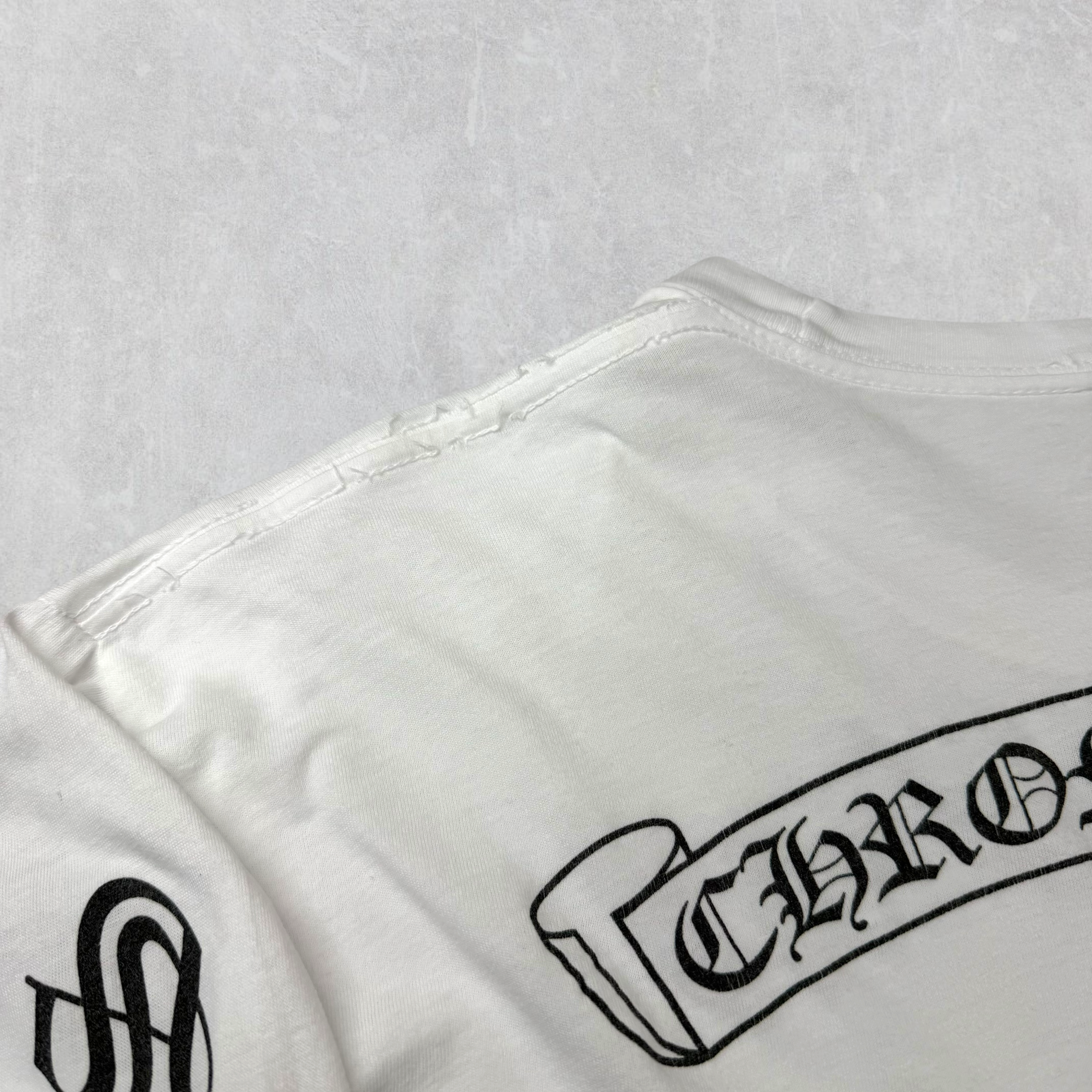 Chrome Hearts Scroll logo L/S Tee White L