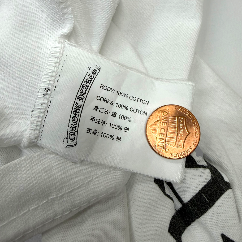 Chrome Hearts Scroll logo L/S Tee White L