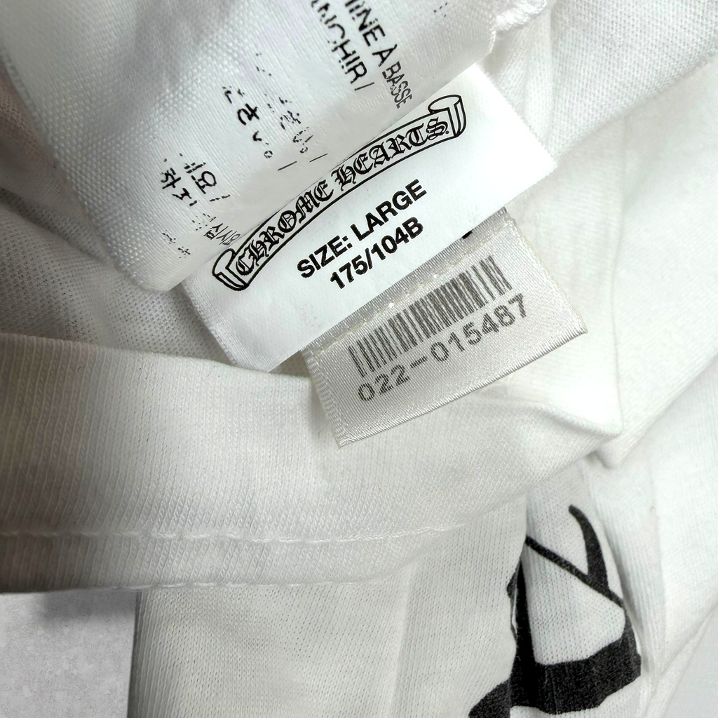 Chrome Hearts Scroll logo L/S Tee White L