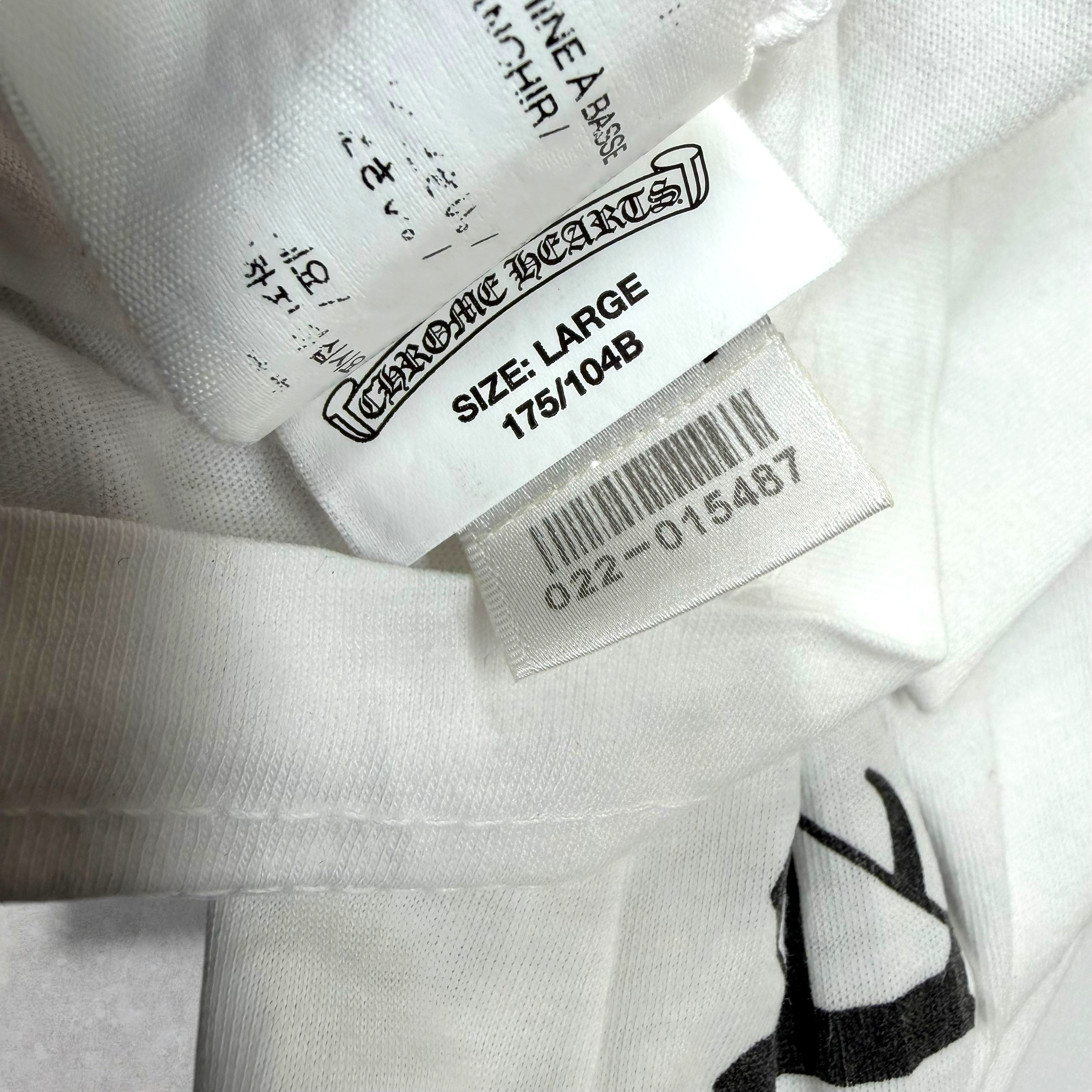 Chrome Hearts Scroll logo L/S Tee White L