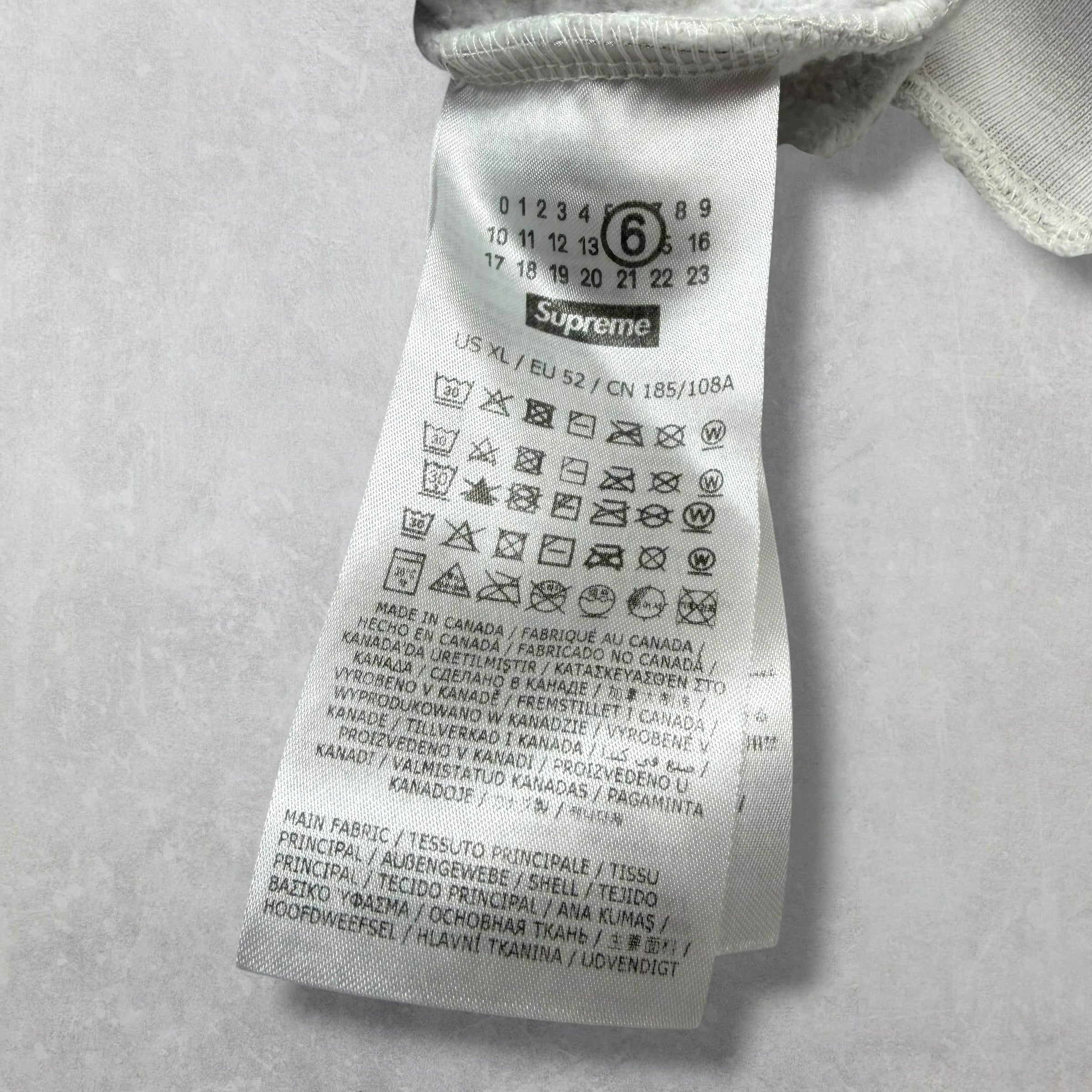 Supreme MM6 Maison Margiela Box Logo Zip-Up XL