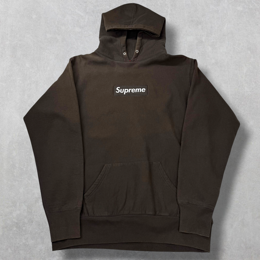2003 Supreme Brown Box Logo Hoodie L