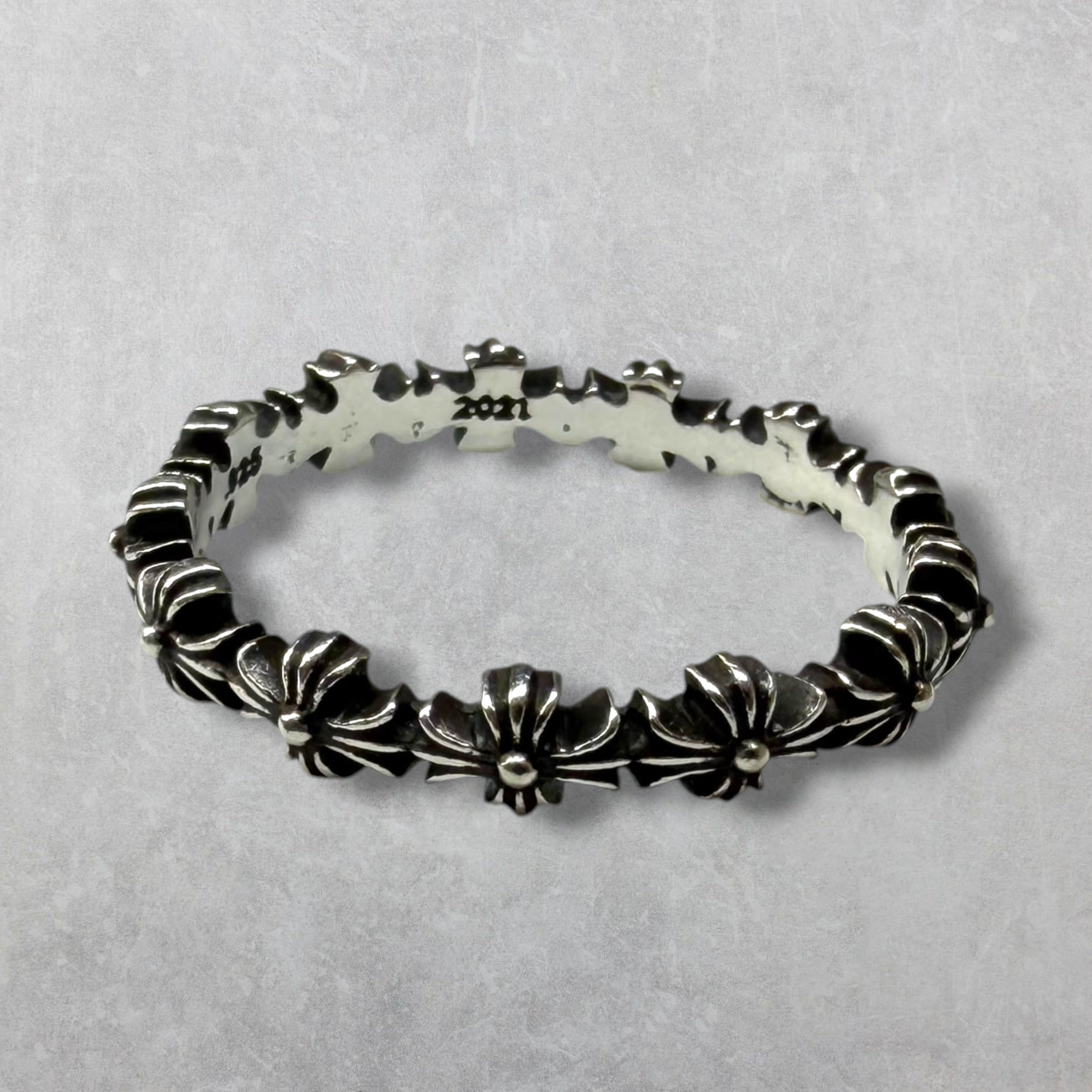 Chrome Hearts Tiny E CH Plus Band Ring 9
