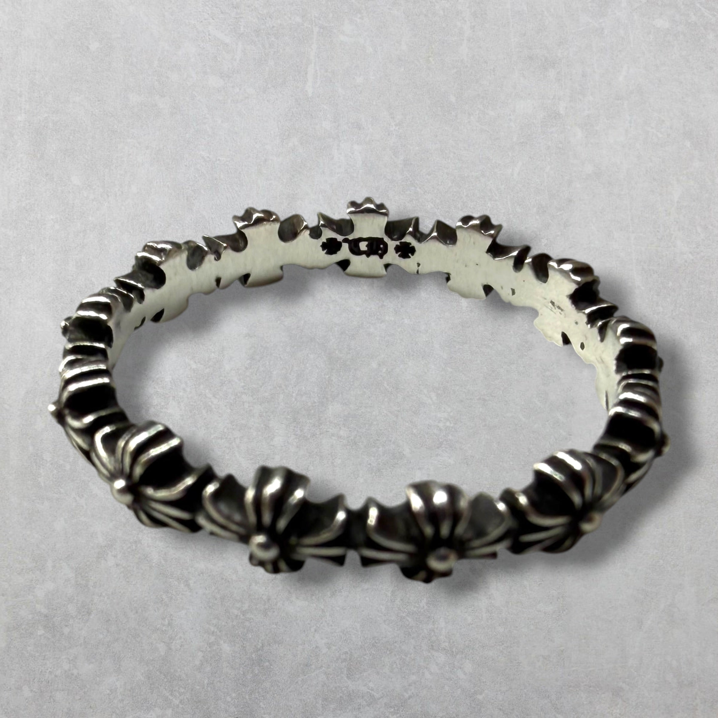 Chrome Hearts Tiny E CH Plus Band Ring 9