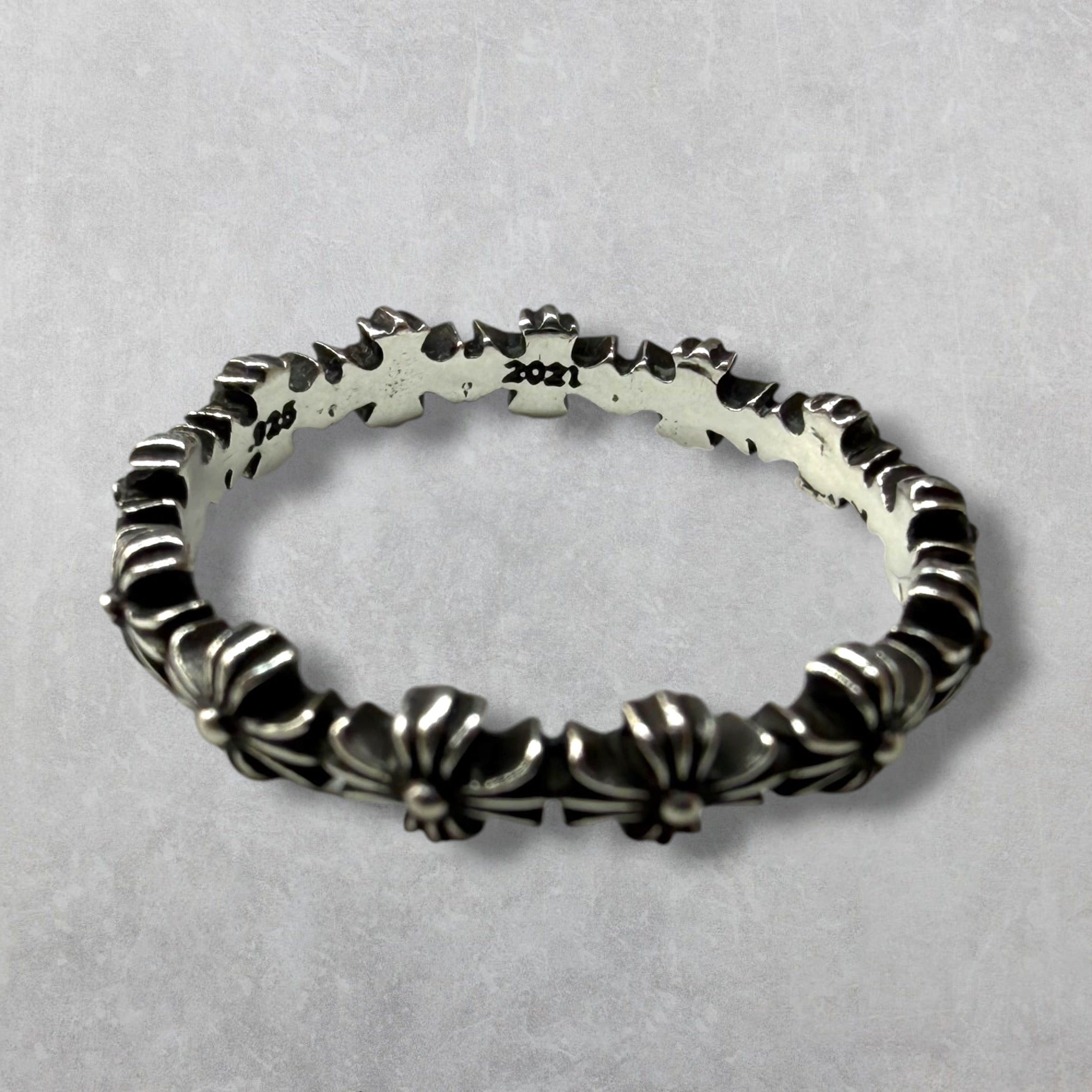 Chrome Hearts Tiny E CH Plus Band Ring 9