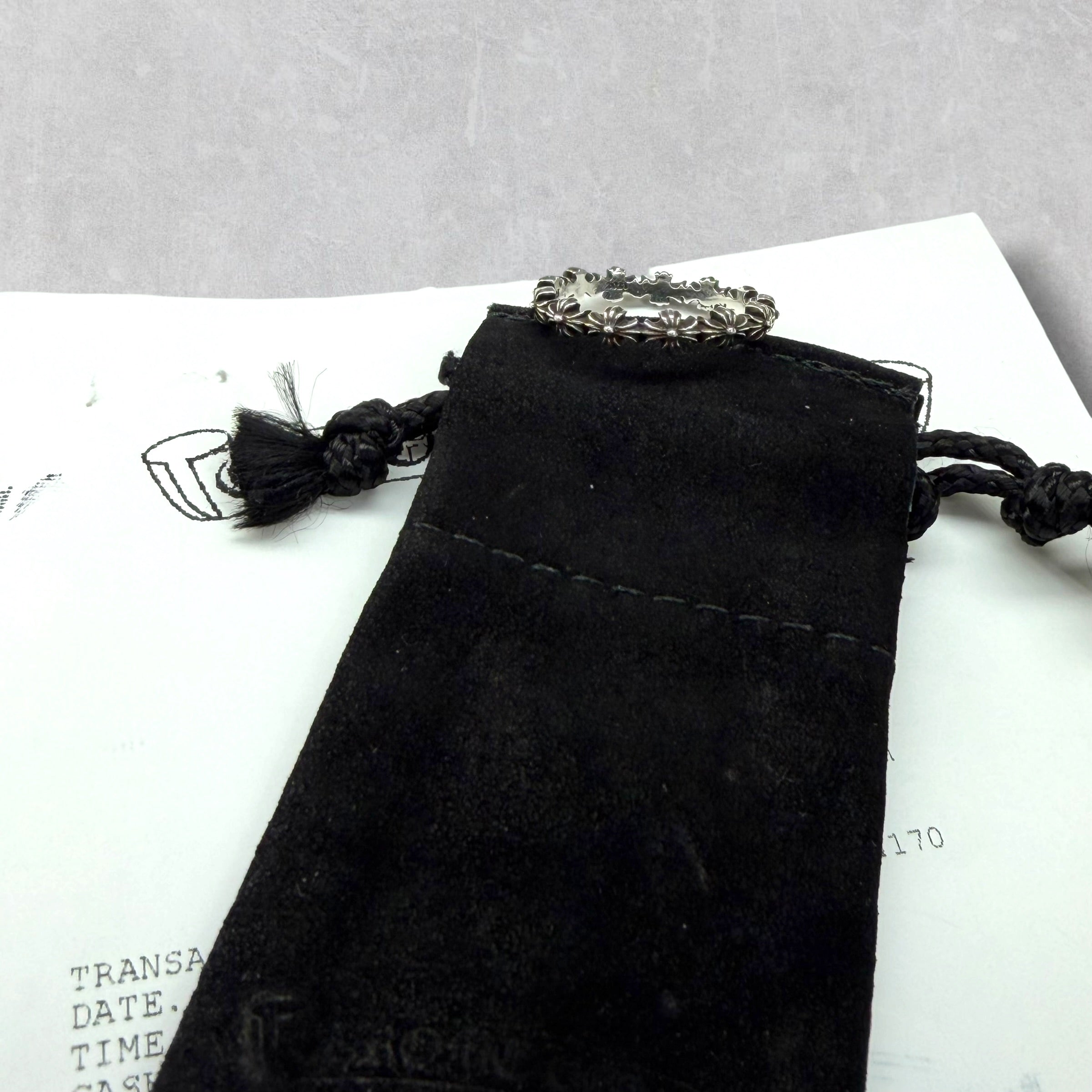 Chrome Hearts Tiny E CH Plus Band Ring 9