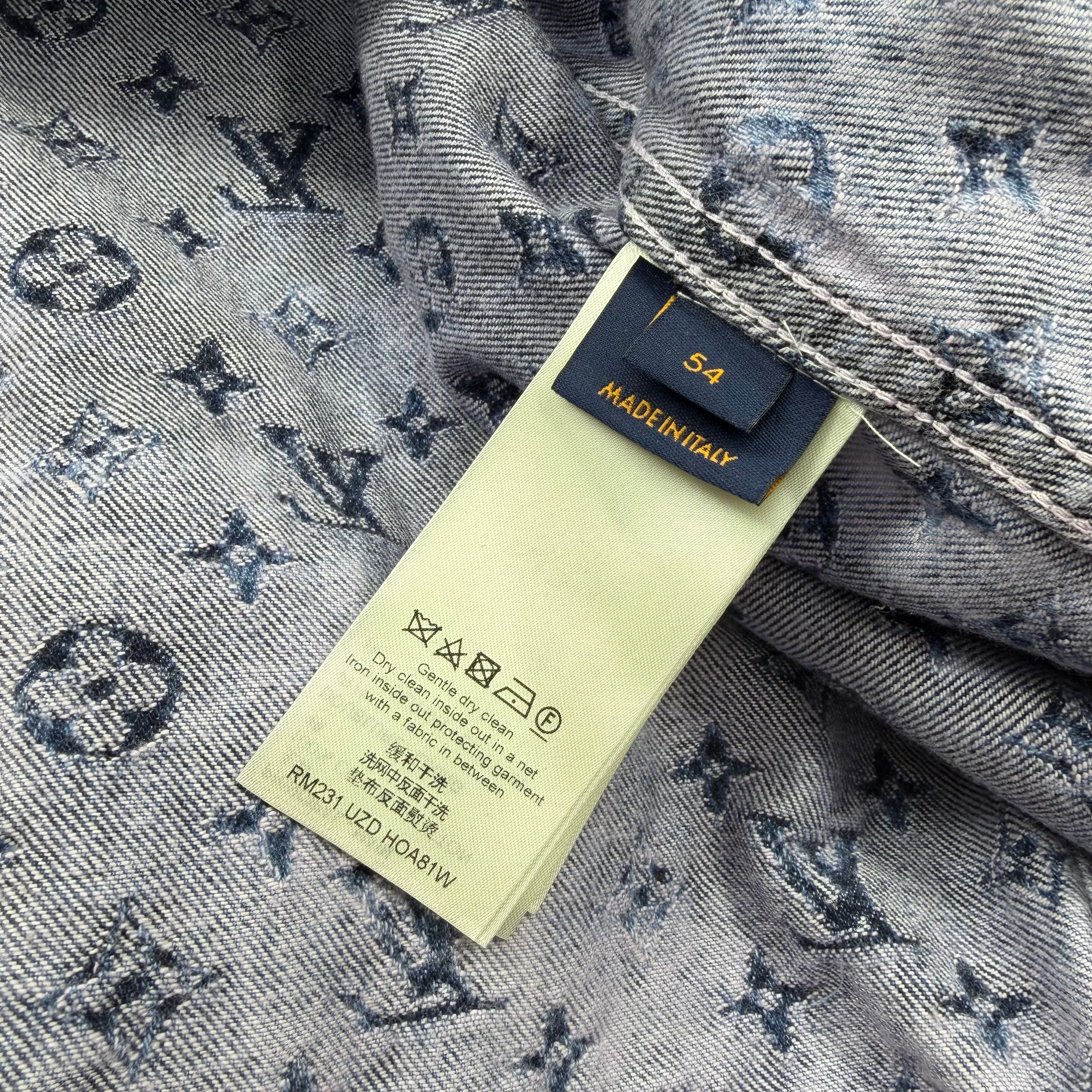 Louis Vuitton Fringed Monogram Boyhood Denim Jacket Size 54 (XL)