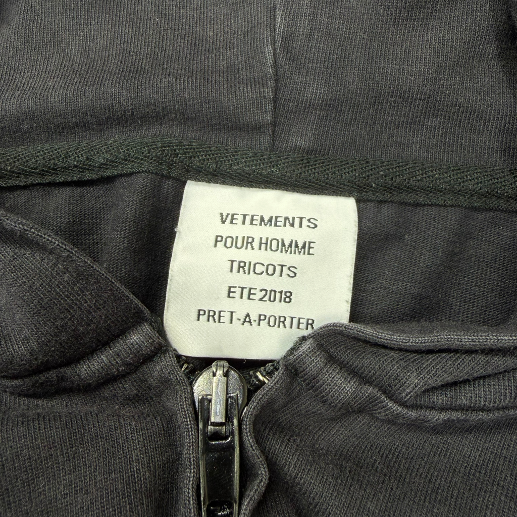 Vetements Bro Baseball Embroidered Logo Zip Hoodie S