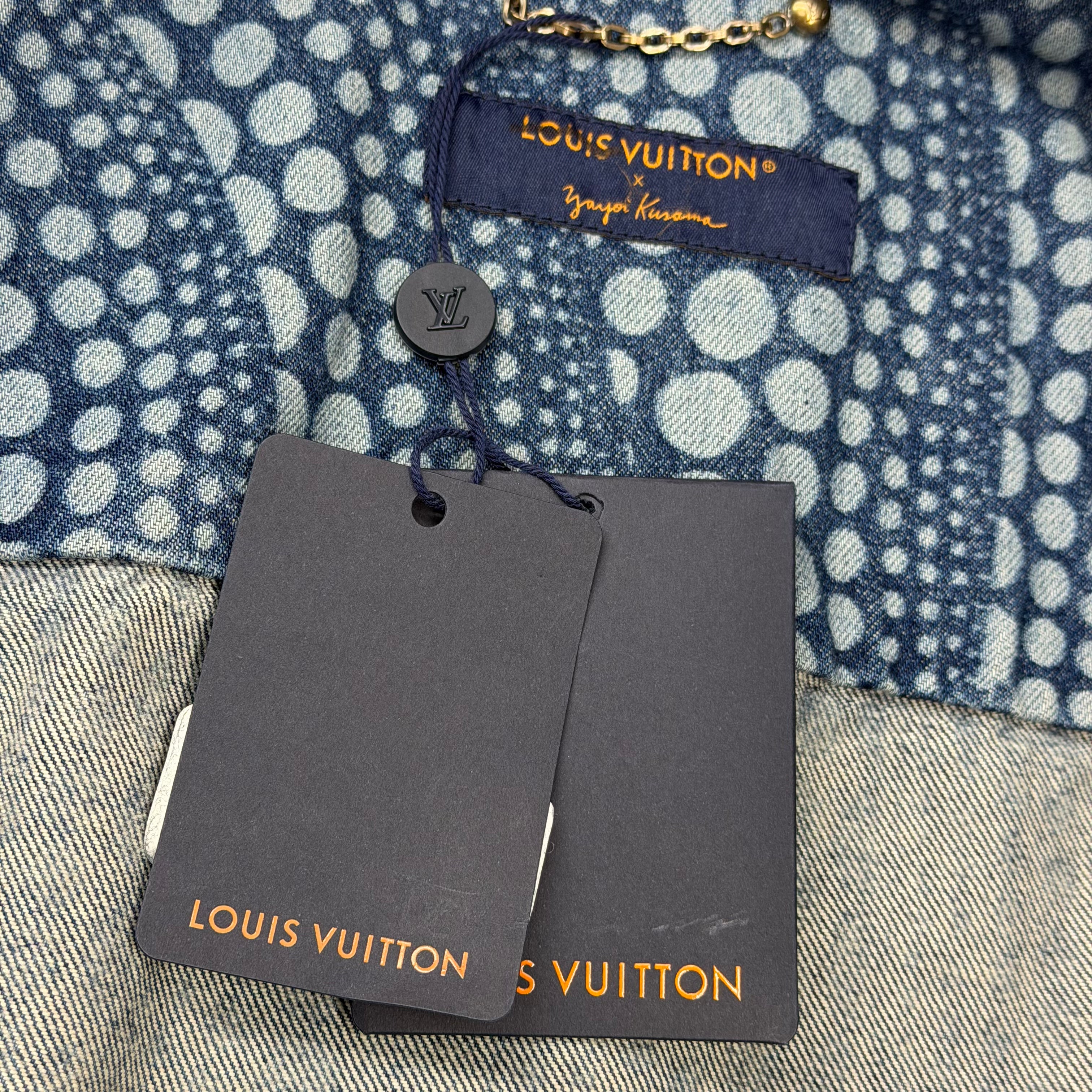 Louis Vuitton x Yayoi Kasuma All-Over Denim Blouson 50 (L)