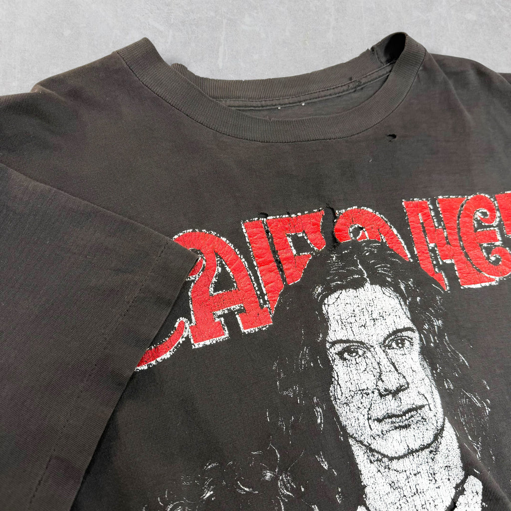 Vintage 90s Caifanes Distressed Black Tee L