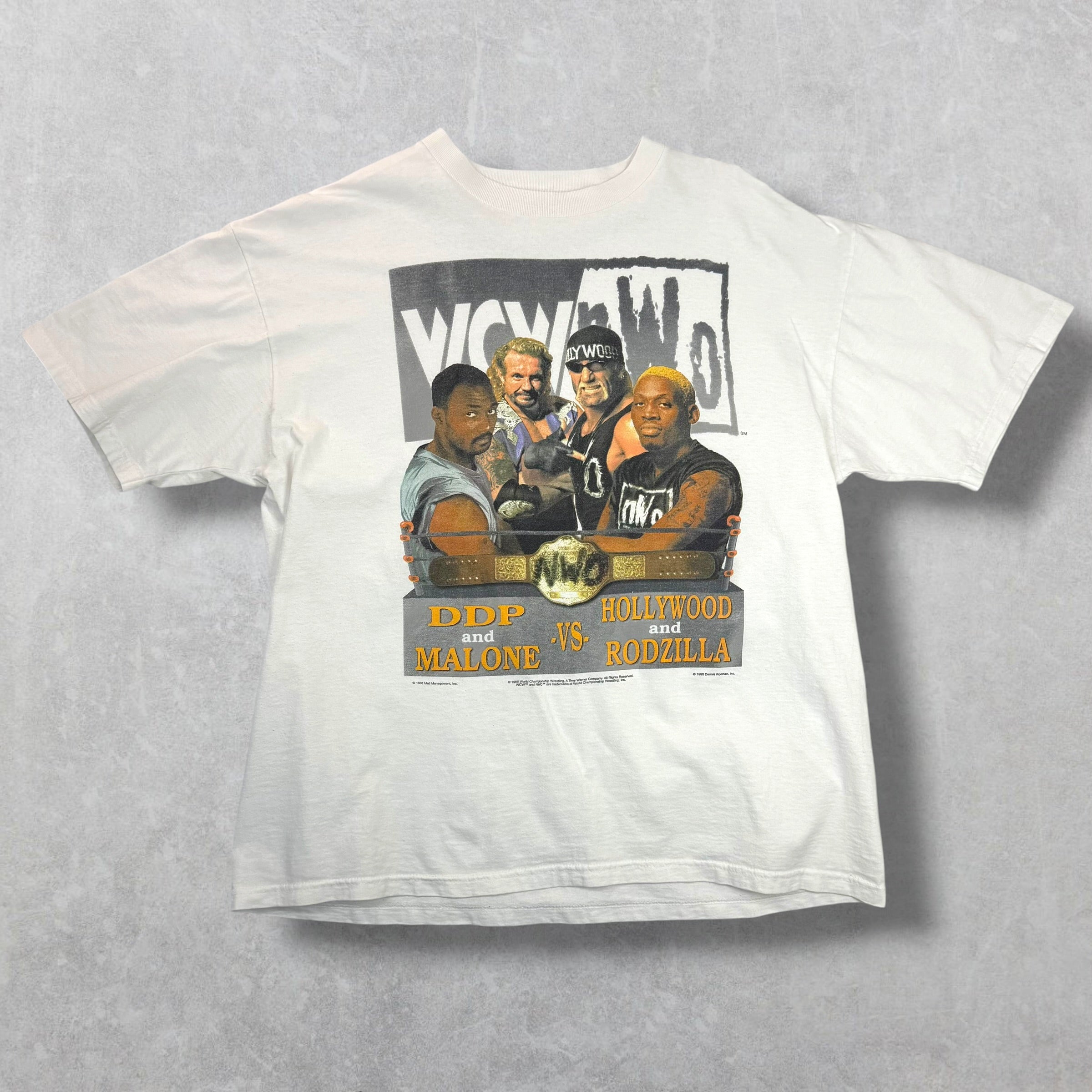 Vintage 1998 NWO VS WCW Wrestling Dennis Rodman Tee XL