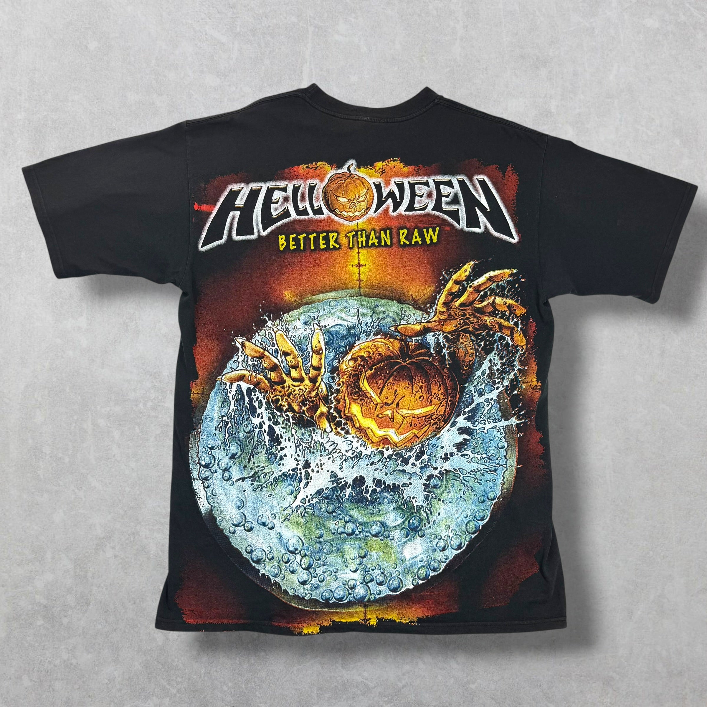Vintage 90s Resurreccion Helloween "Better The Raw" Tee XL